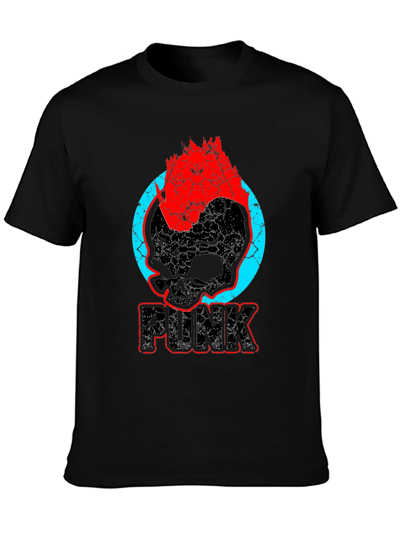 Punk Skull Graphic T-Shirt - Bold & Edgy Design