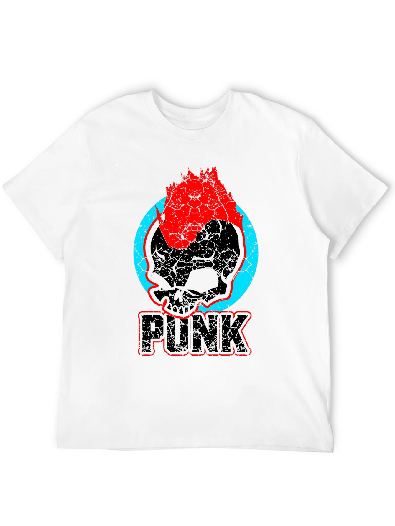 Punk Skull Graphic T-Shirt - Bold & Edgy Design