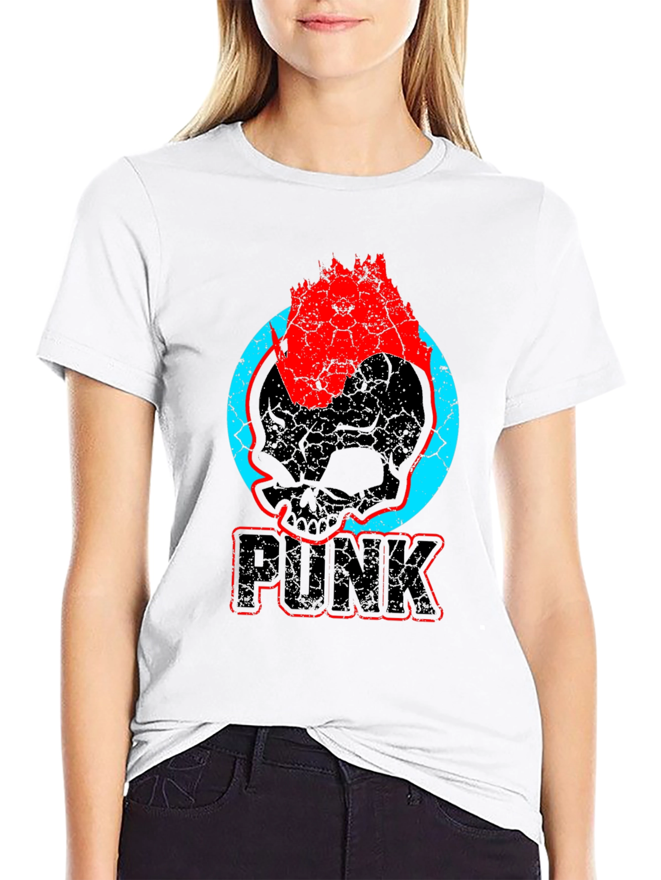 Punk Skull Graphic T-Shirt - Bold & Edgy Design
