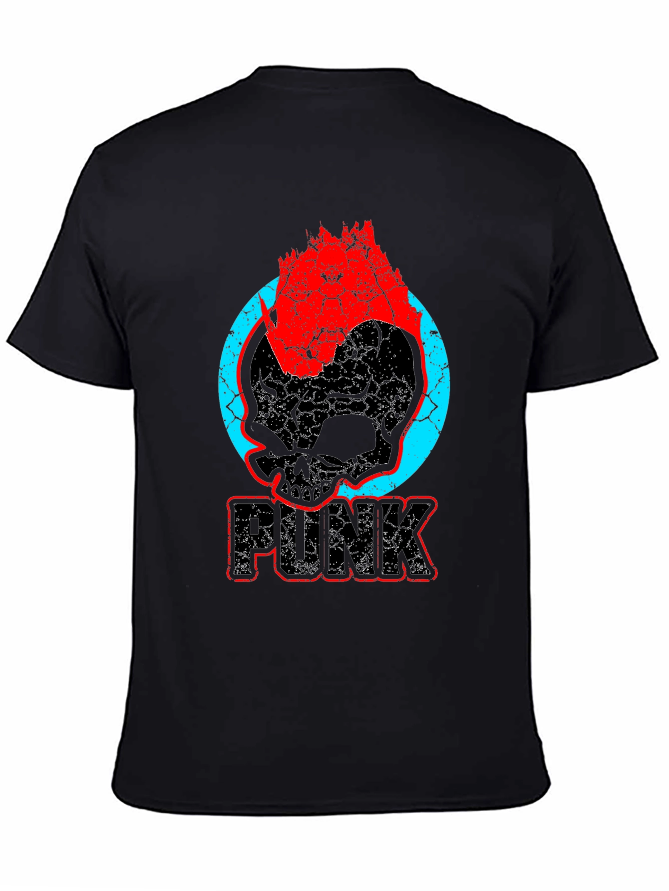 Punk Skull Graphic T-Shirt - Bold & Edgy Design