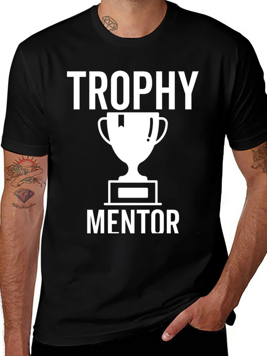 Trophy Mentor Graphic Tee - Black Cotton T-Shirt