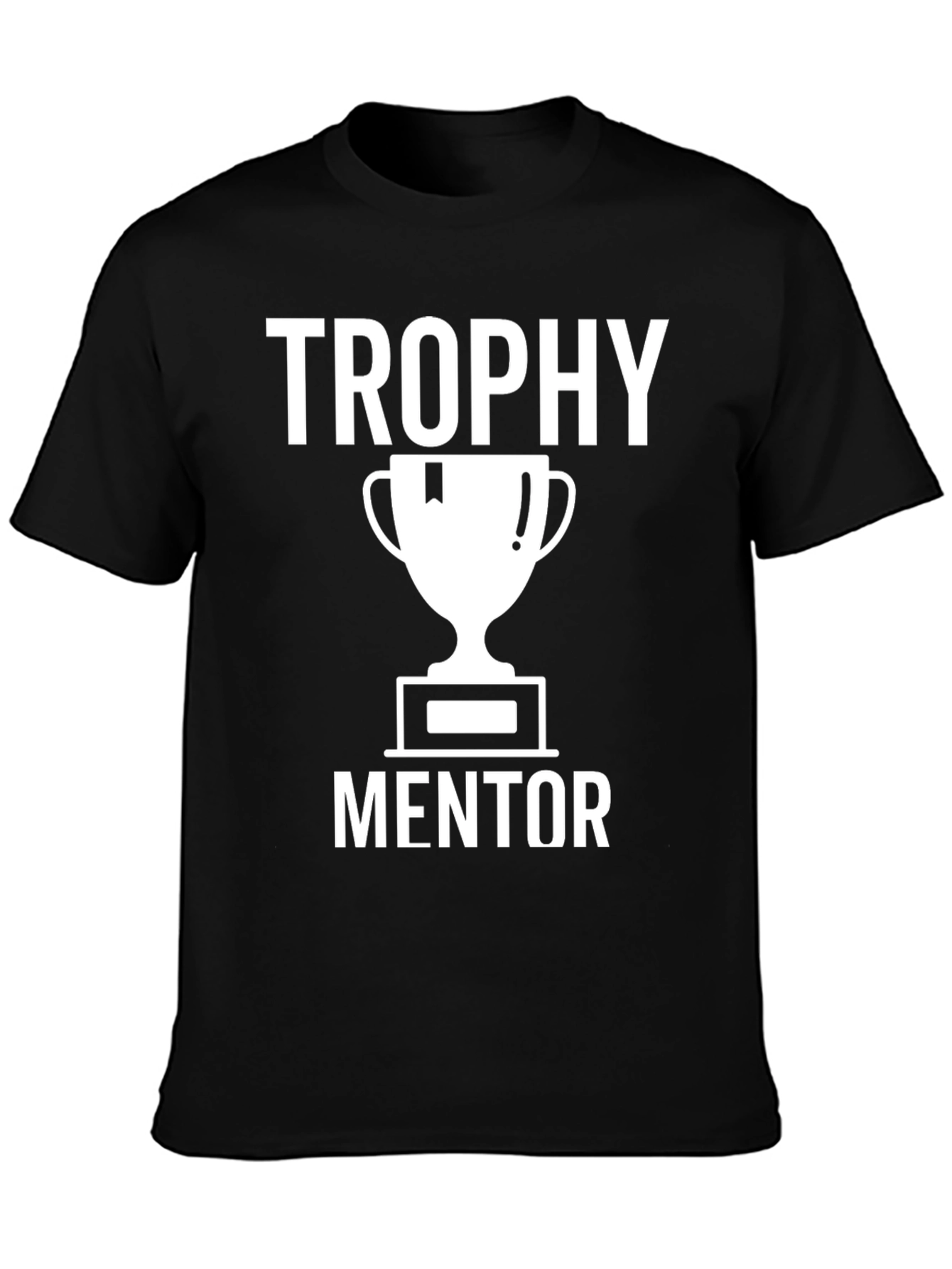 Trophy Mentor Graphic Tee - Black Cotton T-Shirt