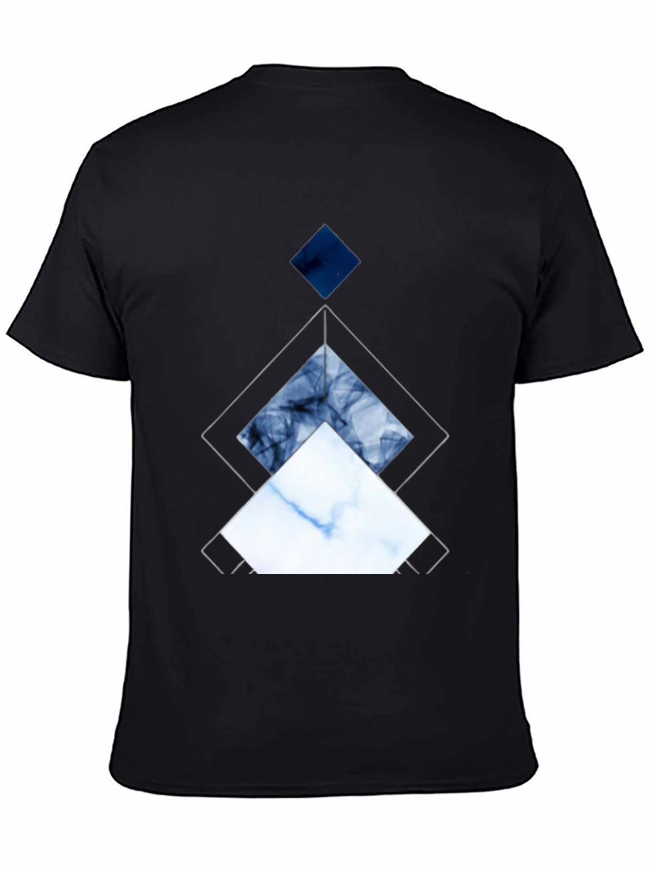 Geometric Diamond Graphic Tee - Modern Art Shirt