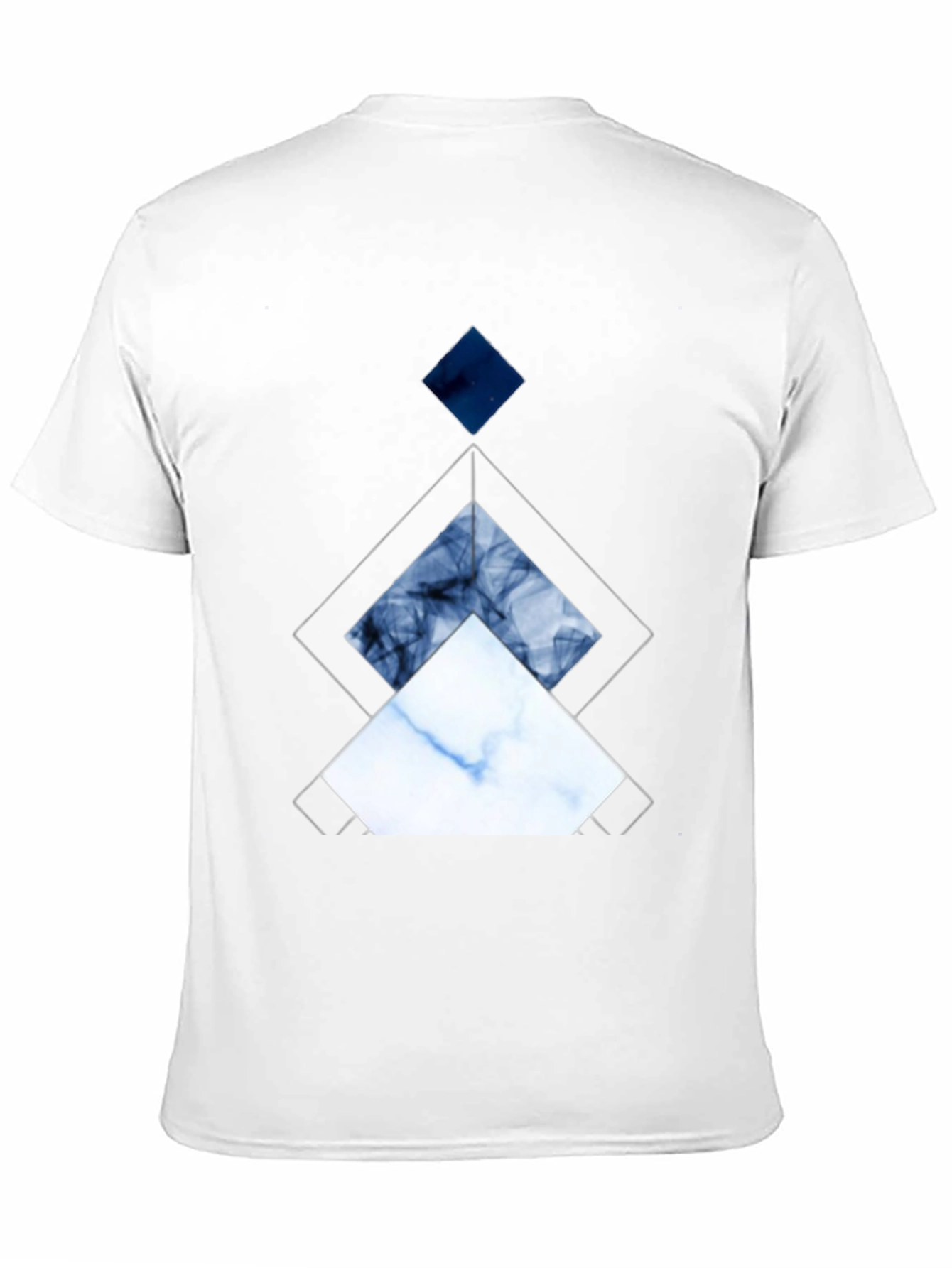 Geometric Diamond Graphic Tee - Modern Art Shirt