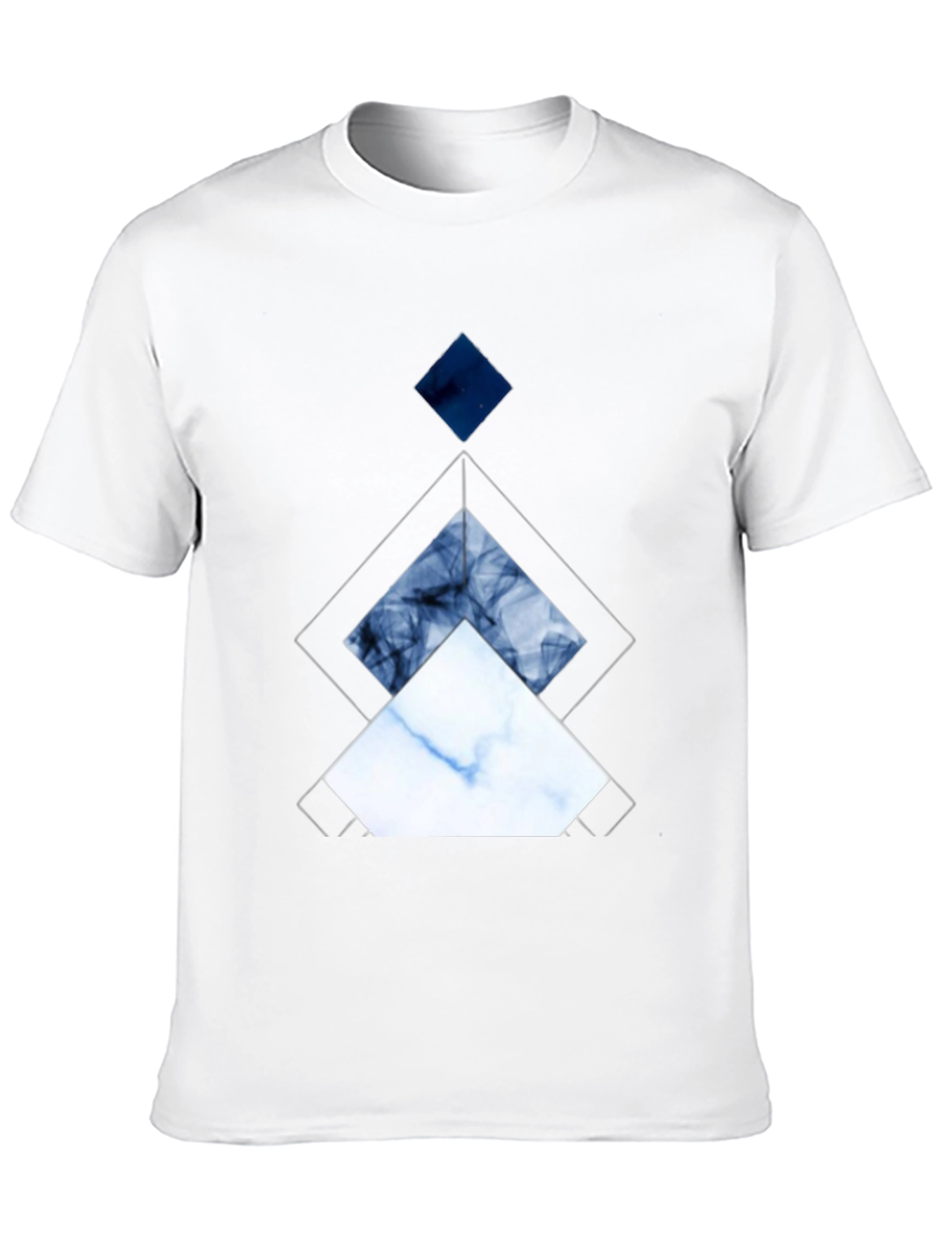 Geometric Diamond Graphic Tee - Modern Art Shirt