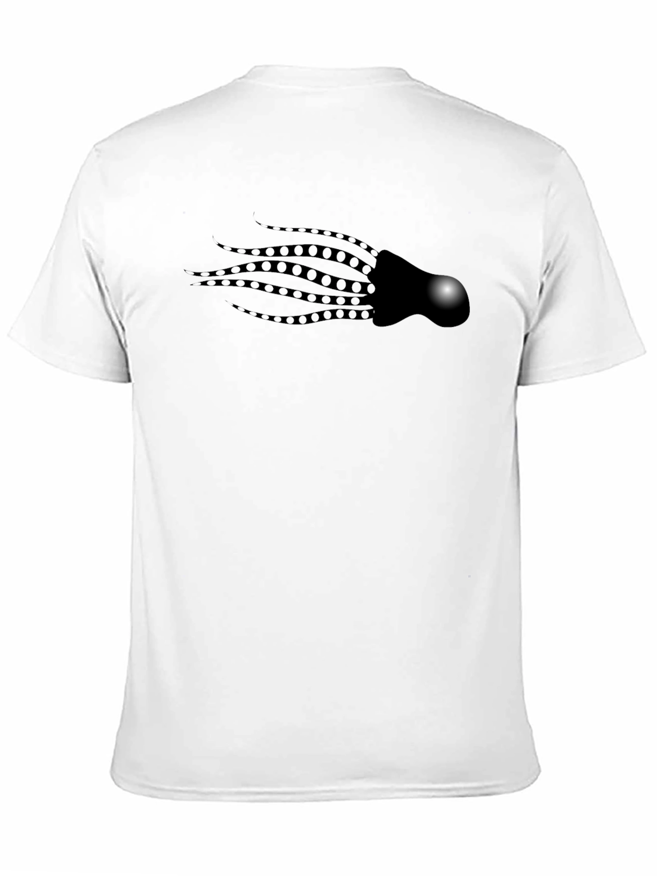 Black Tee with Tentacle Graphic