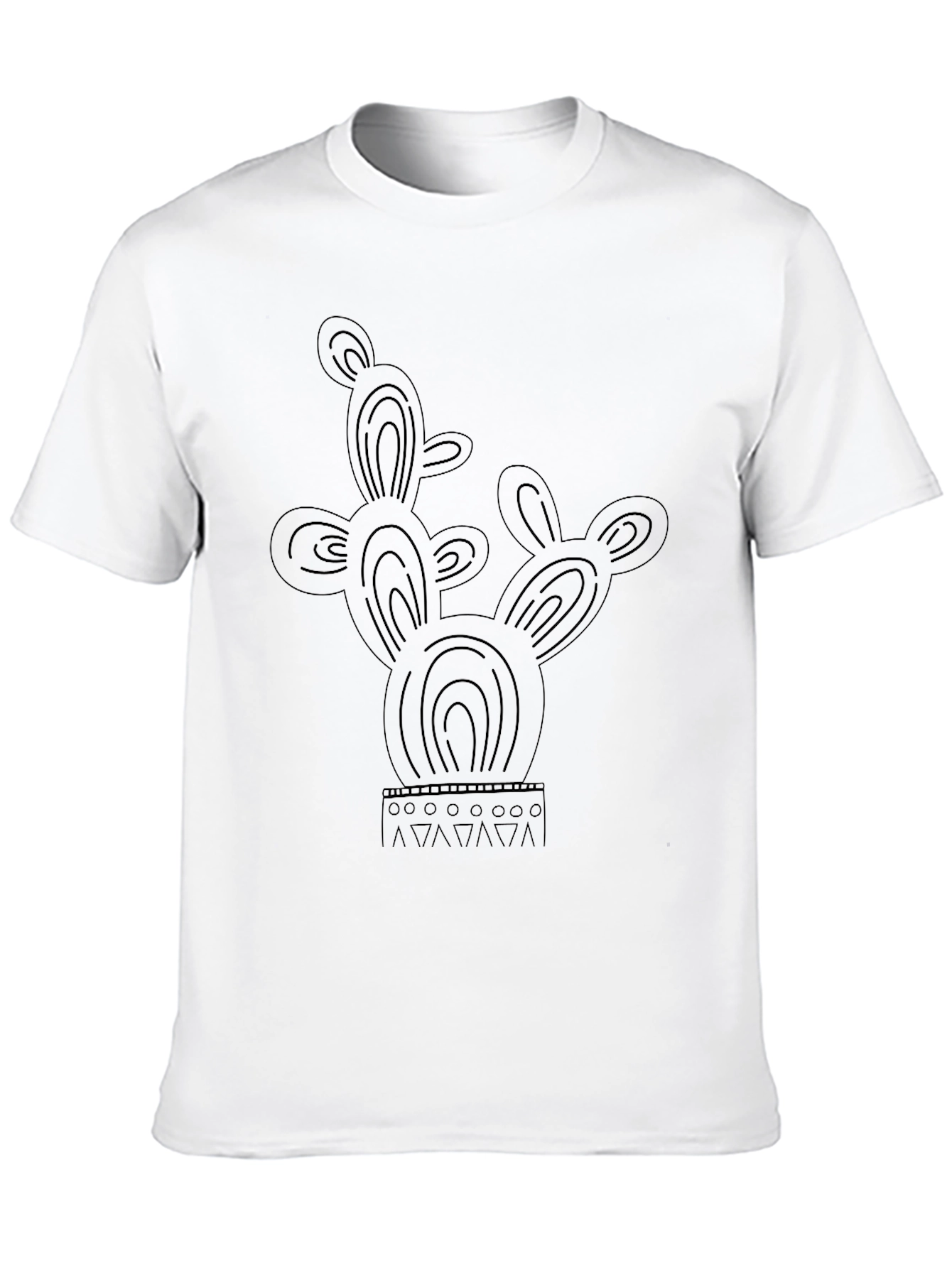 Black Cactus Graphic Tee - Desert Style Shirt