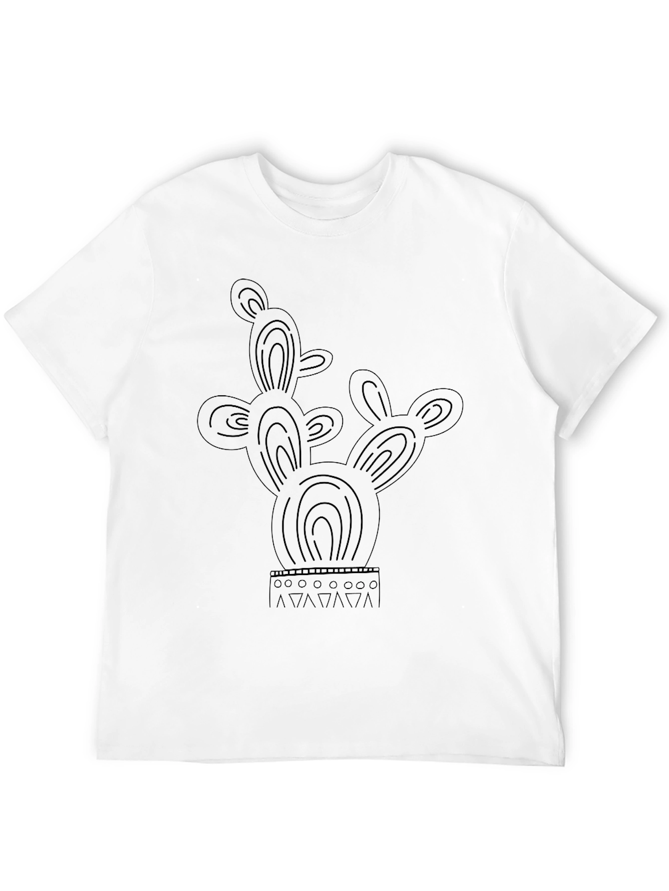 Black Cactus Graphic Tee - Desert Style Shirt