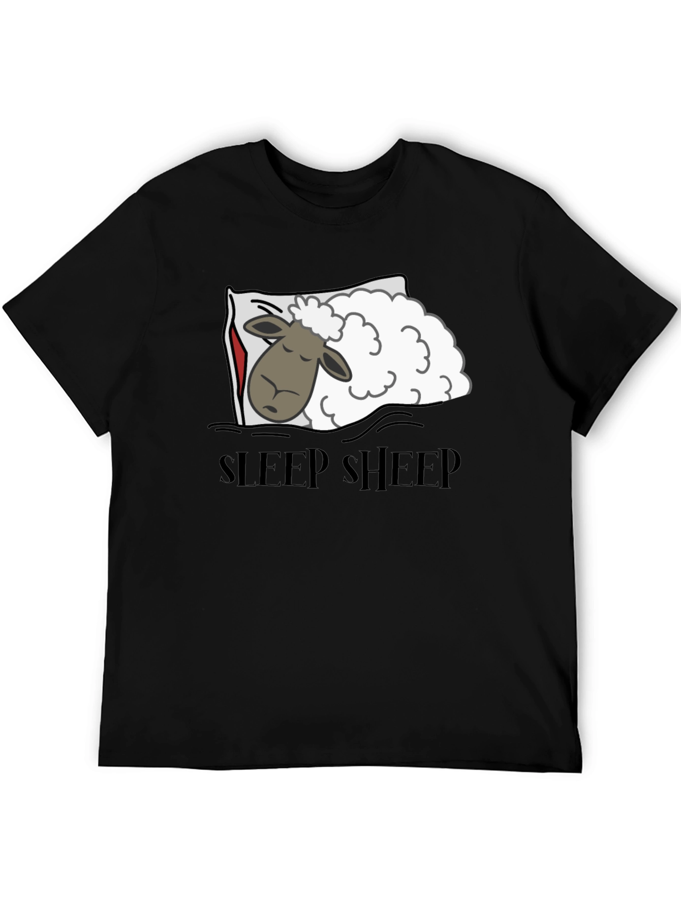 Sleep Sheep Graphic T-Shirt - Black
