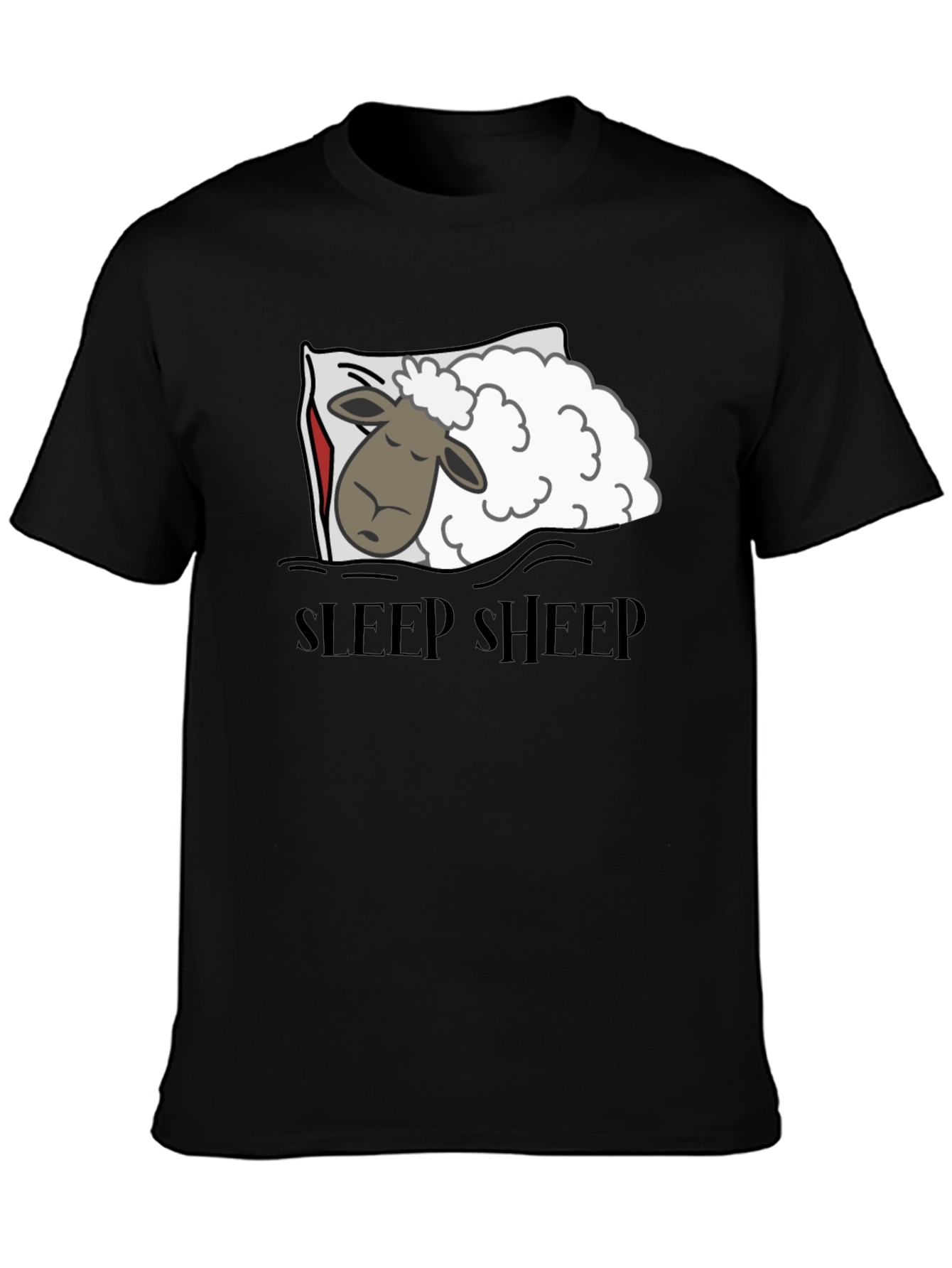 Sleep Sheep Graphic T-Shirt - Black