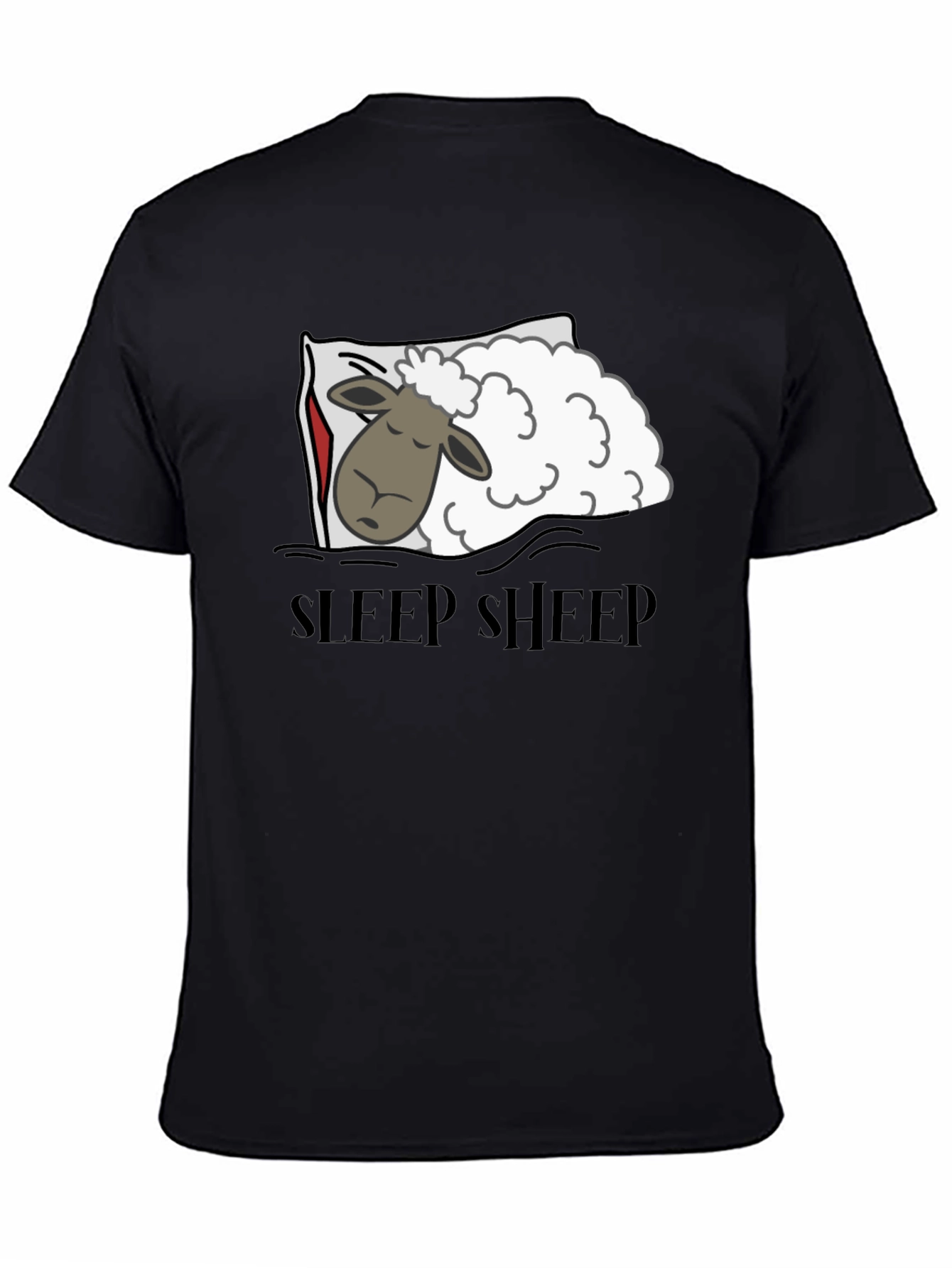 Sleep Sheep Graphic T-Shirt - Black