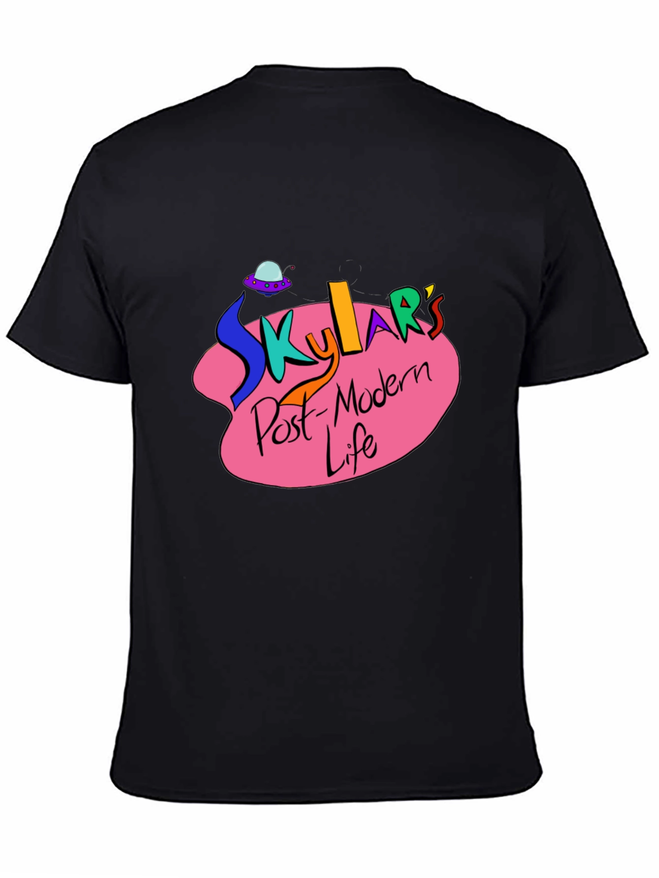 Skylars Post-Modern Life Black Graphic T-Shirt
