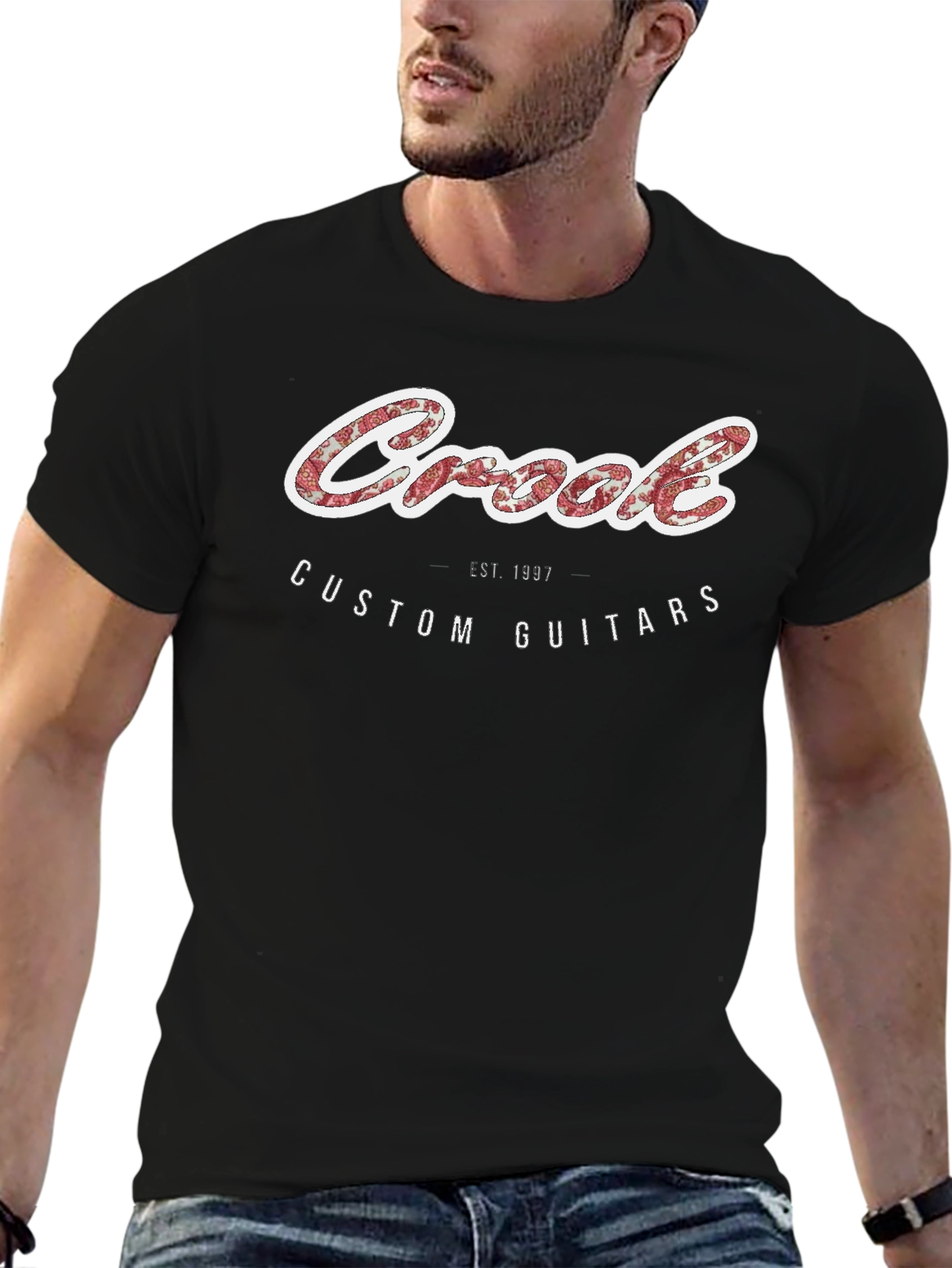 Crook Custom Guitars Black Graphic T-Shirt