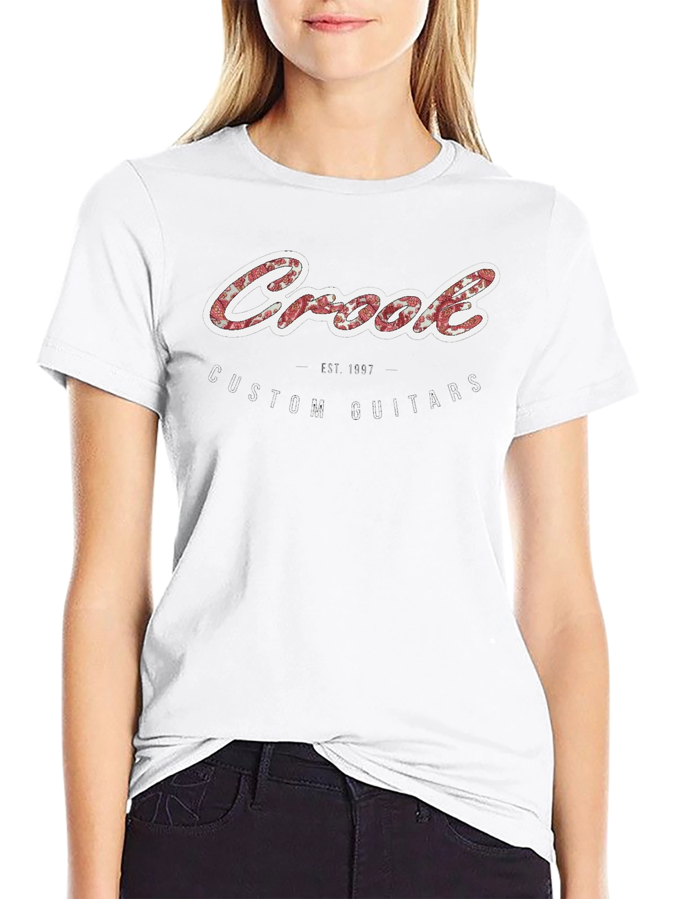 Crook Custom Guitars Black Graphic T-Shirt