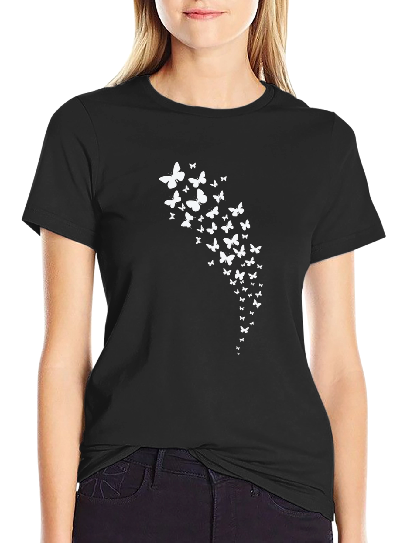 Butterfly Flight Black T-Shirt