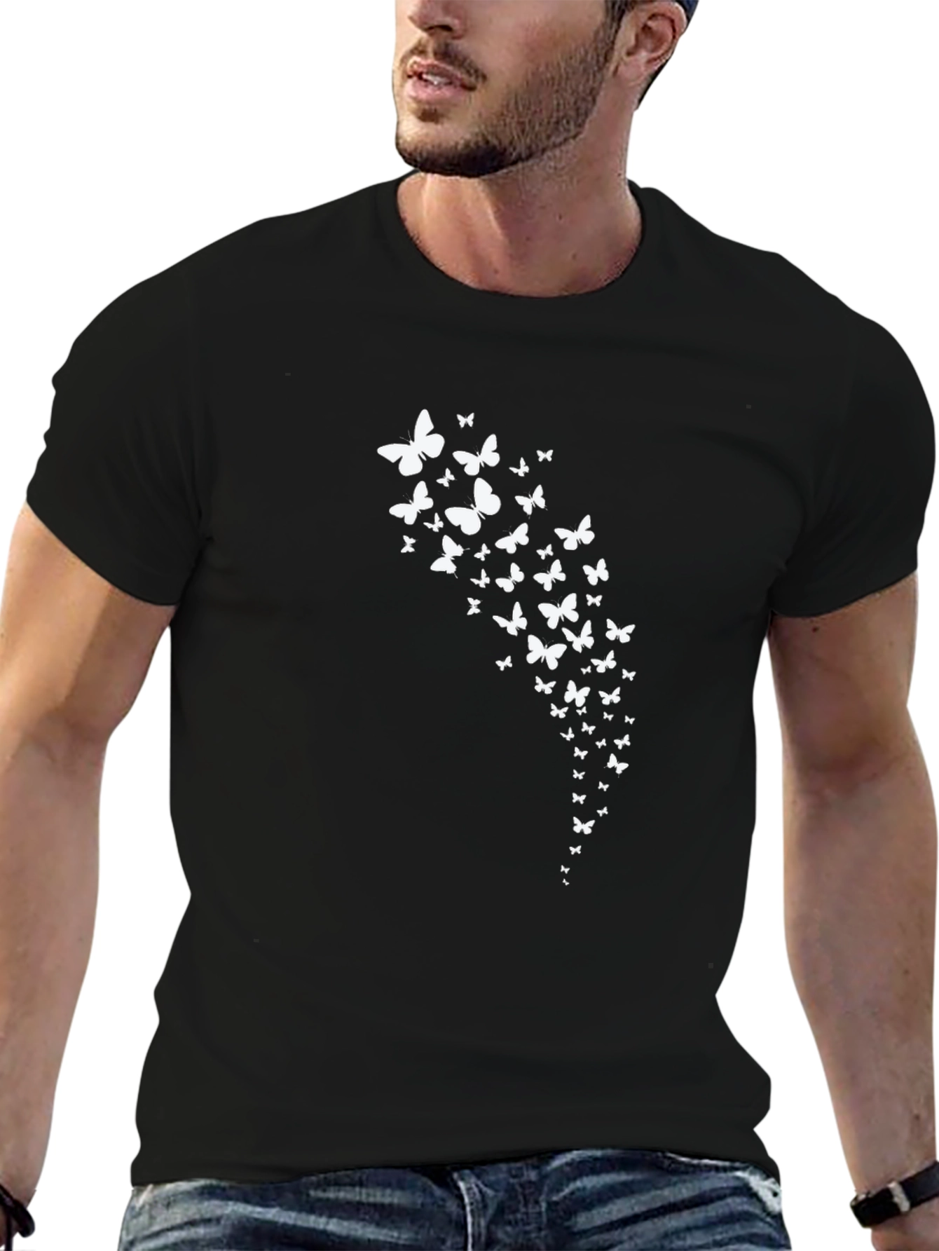 Butterfly Flight Black T-Shirt