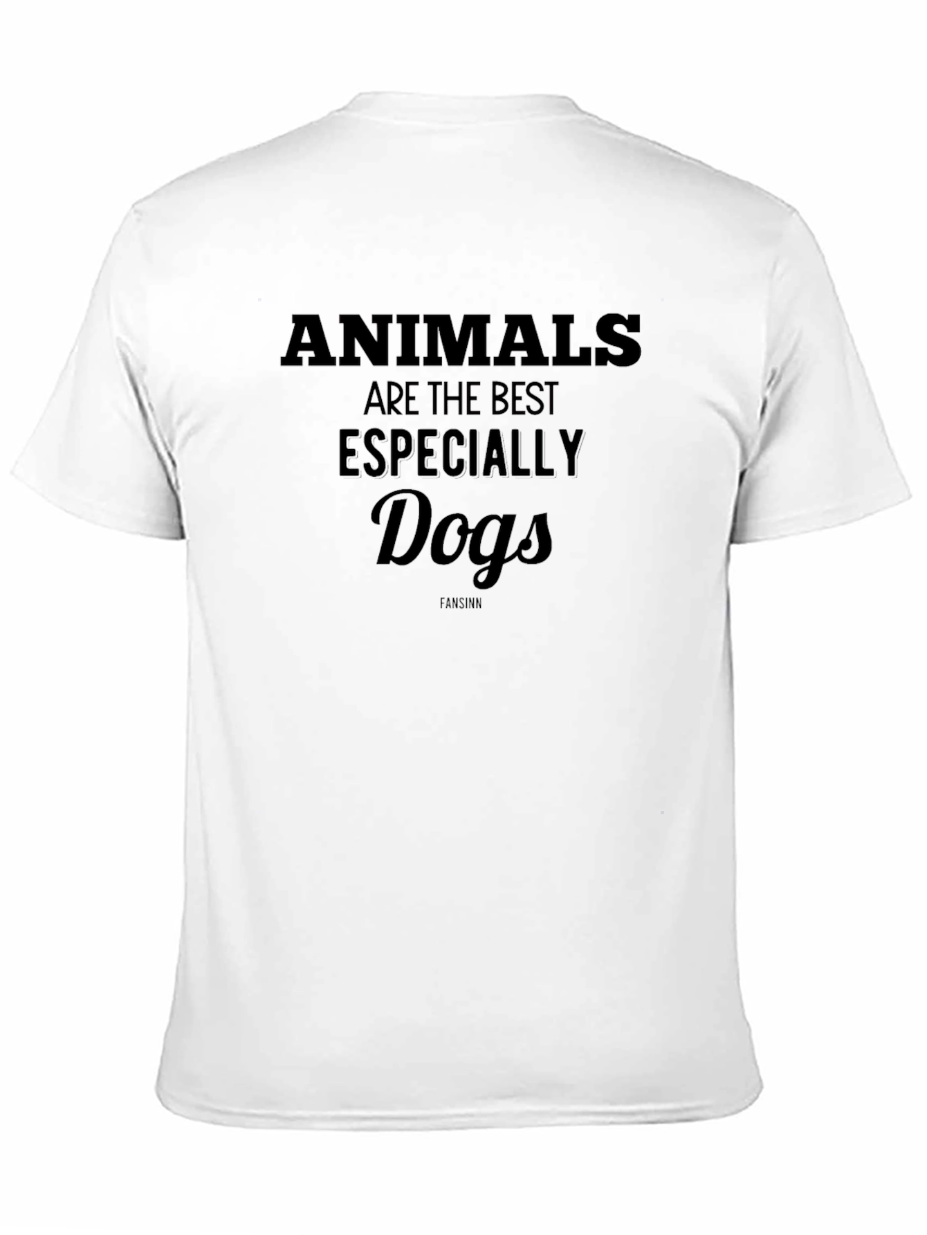 Animals Dogs Graphic Black T-Shirt