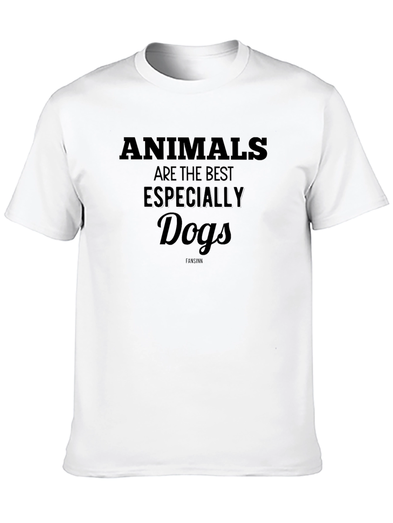 Animals Dogs Graphic Black T-Shirt