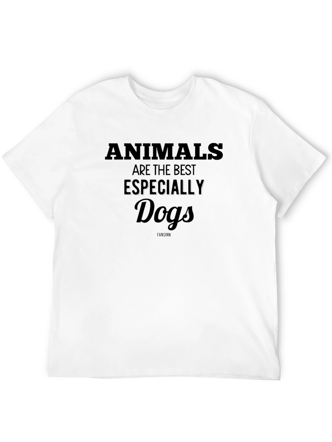 Animals Dogs Graphic Black T-Shirt
