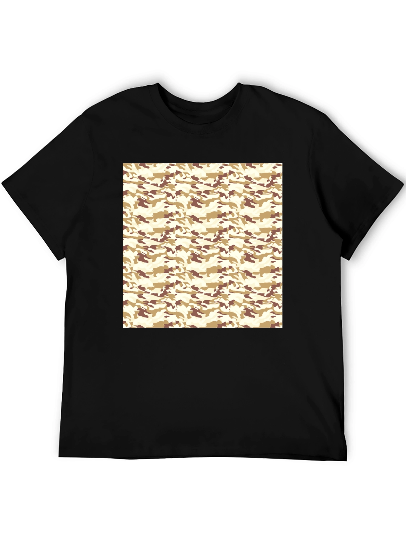 Camo Pattern Black T-Shirt
