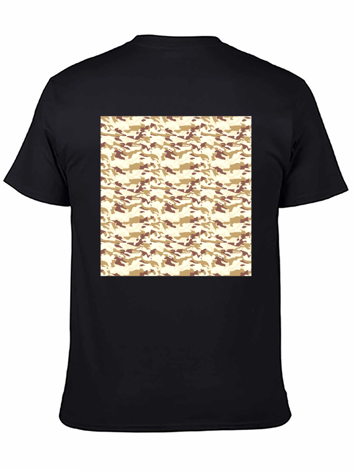 Camo Pattern Black T-Shirt