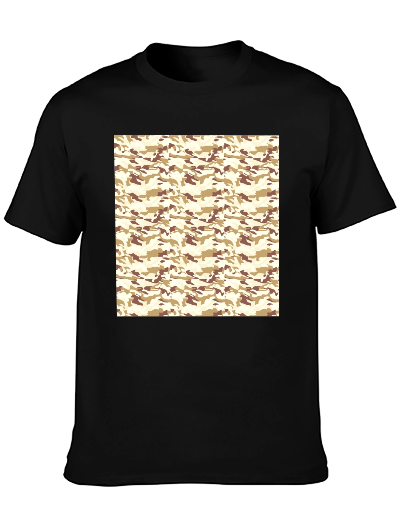 Camo Pattern Black T-Shirt