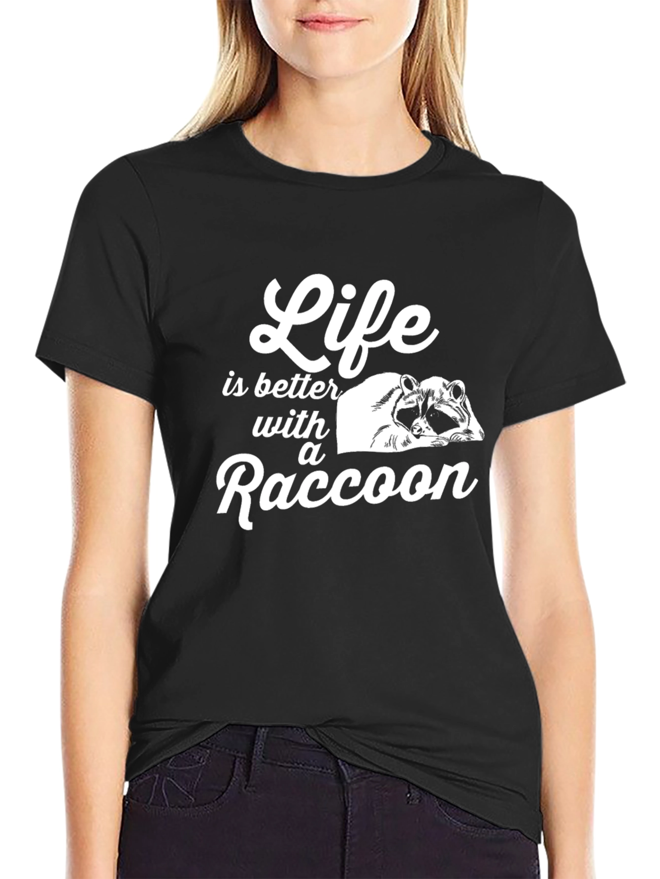 Life is Better With A Raccoon Graphic Tee
