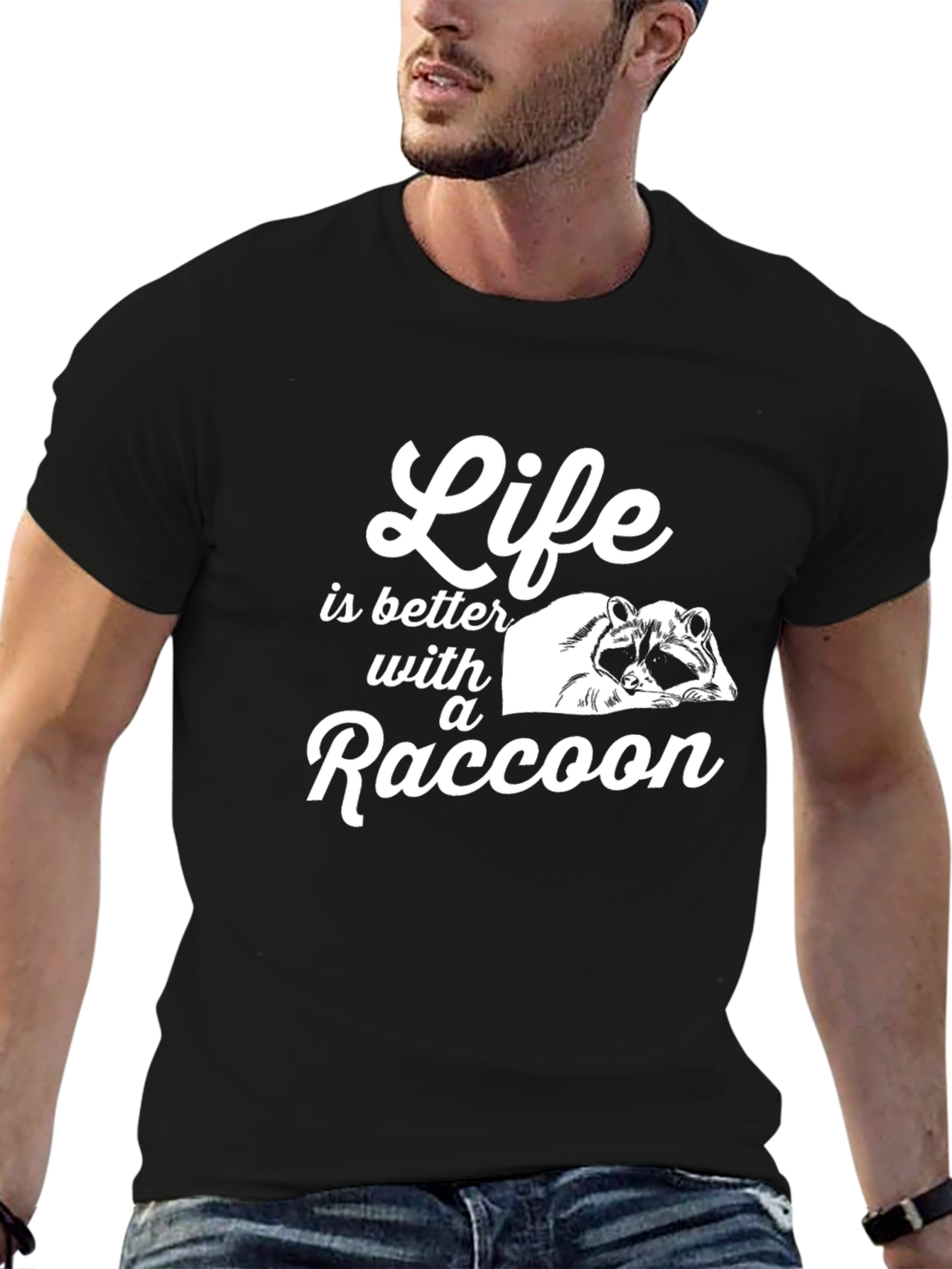Life is Better With A Raccoon Graphic Tee