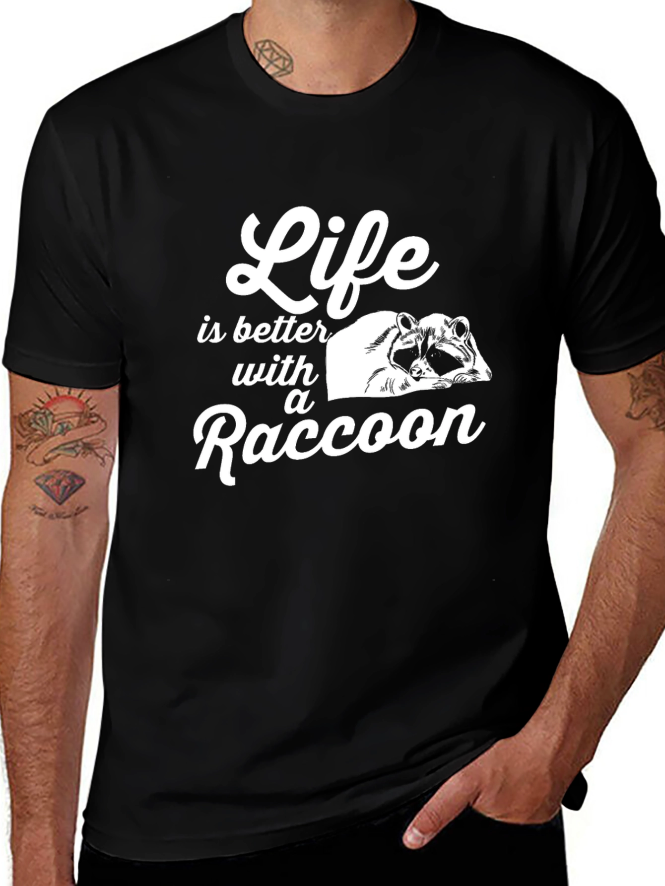 Life is Better With A Raccoon Graphic Tee