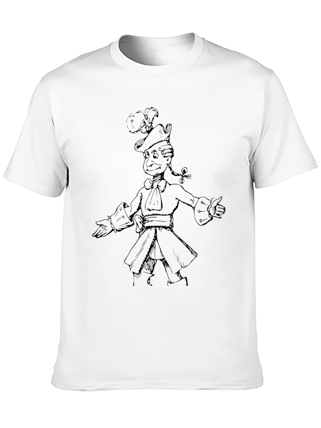 Sketchy Pirate Tee - Classic Black Cotton