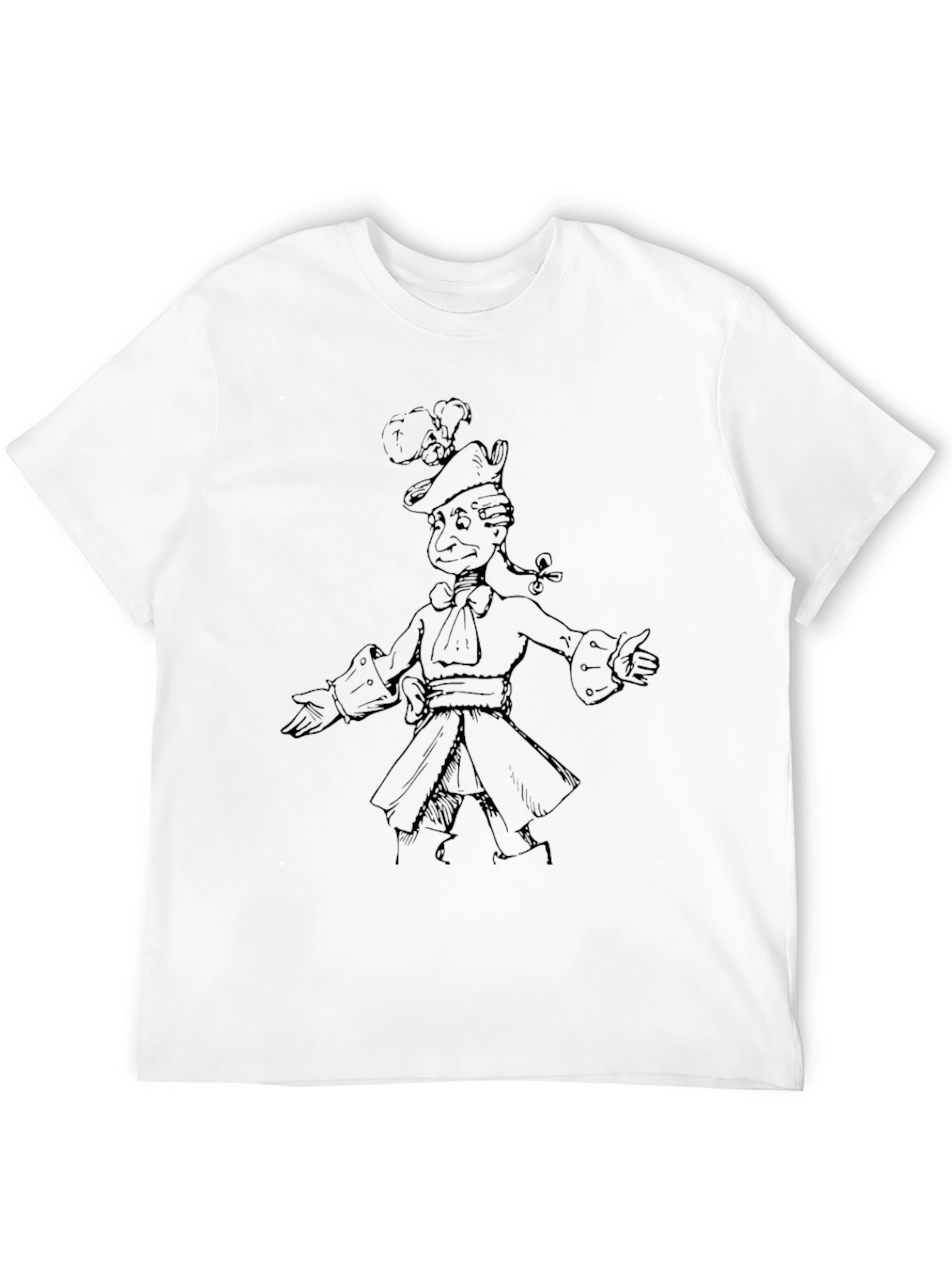 Sketchy Pirate Tee - Classic Black Cotton
