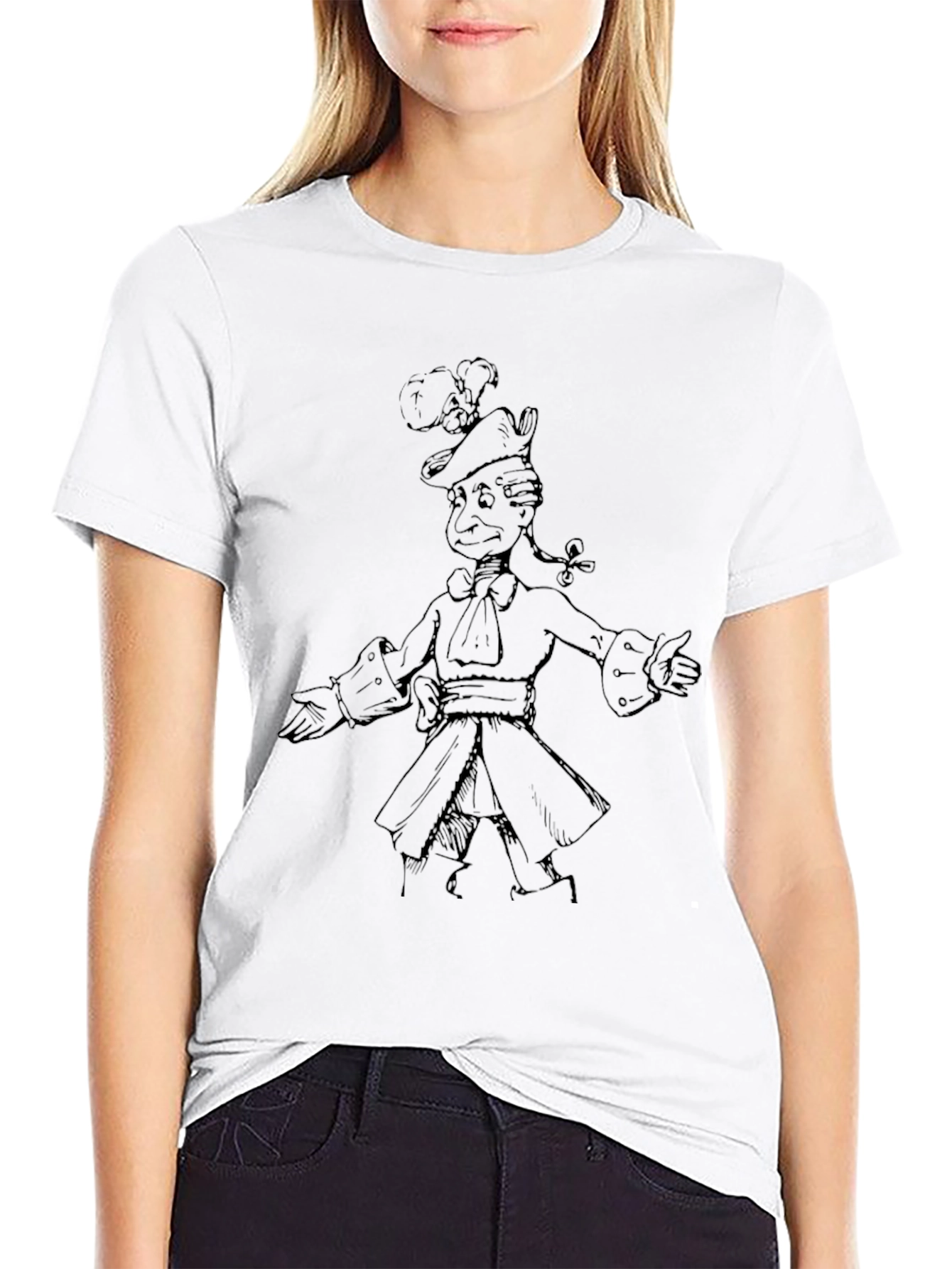 Sketchy Pirate Tee - Classic Black Cotton