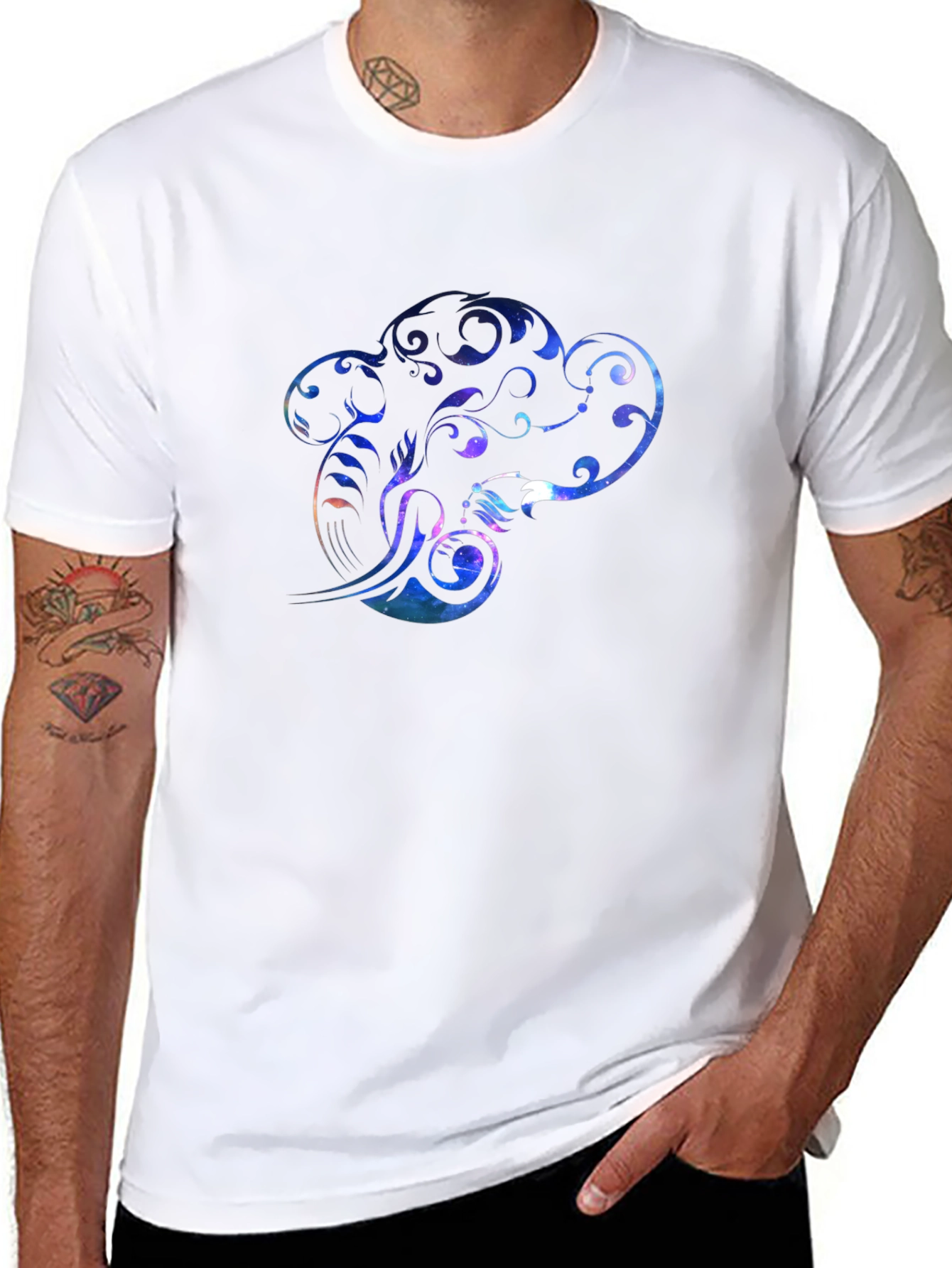 Cosmic Chef Hat Graphic Tee - Black