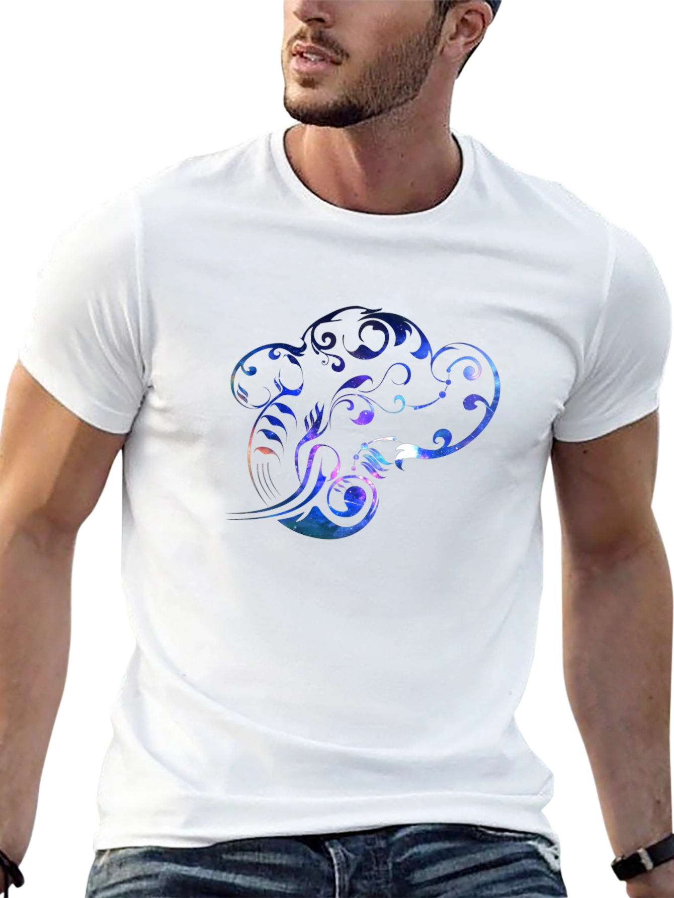 Cosmic Chef Hat Graphic Tee - Black