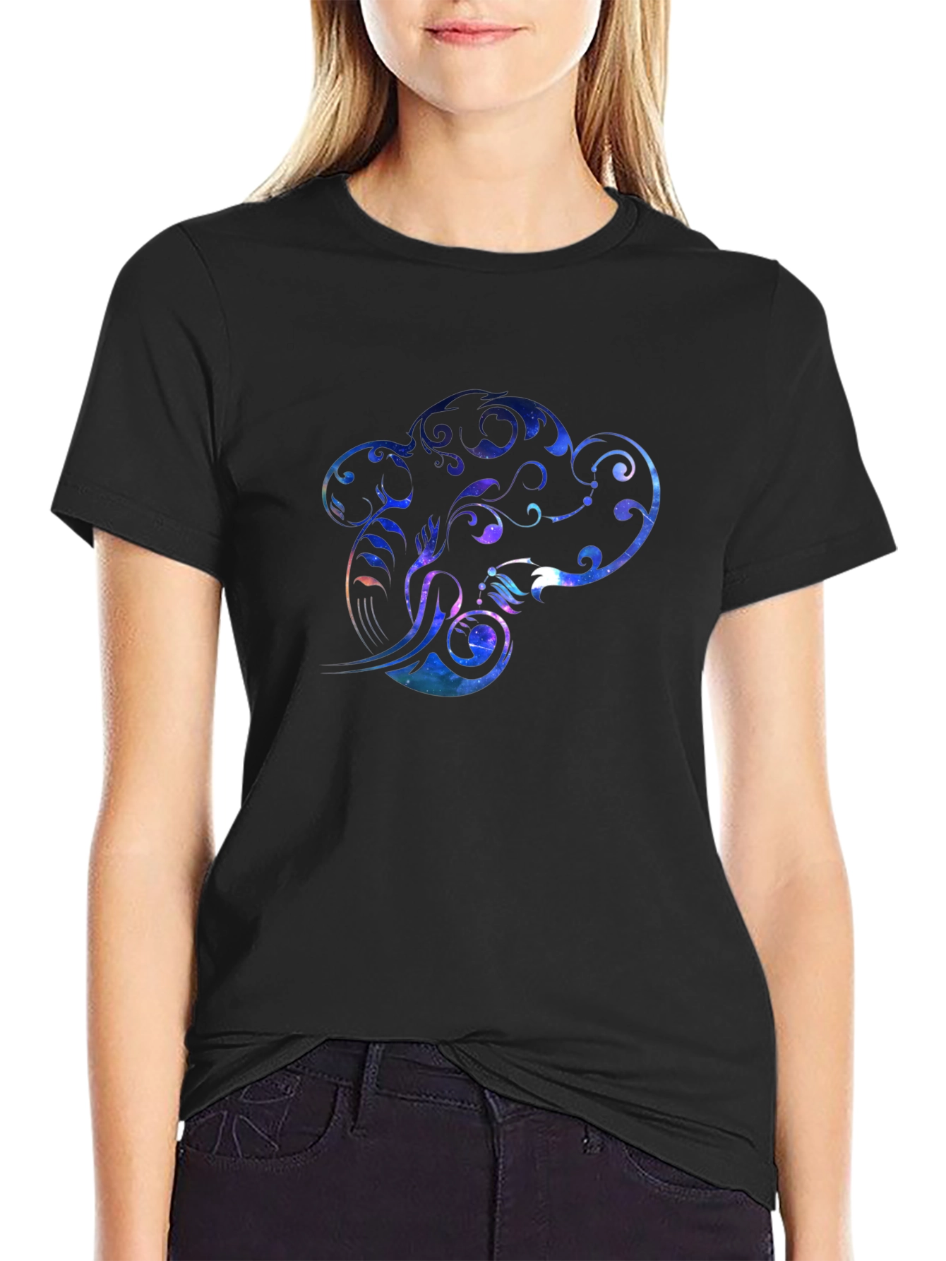 Cosmic Chef Hat Graphic Tee - Black