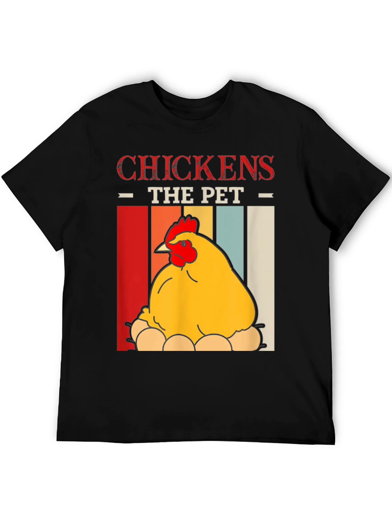 Chicken The Pet Graphic T-Shirt - Farm Animal Tee
