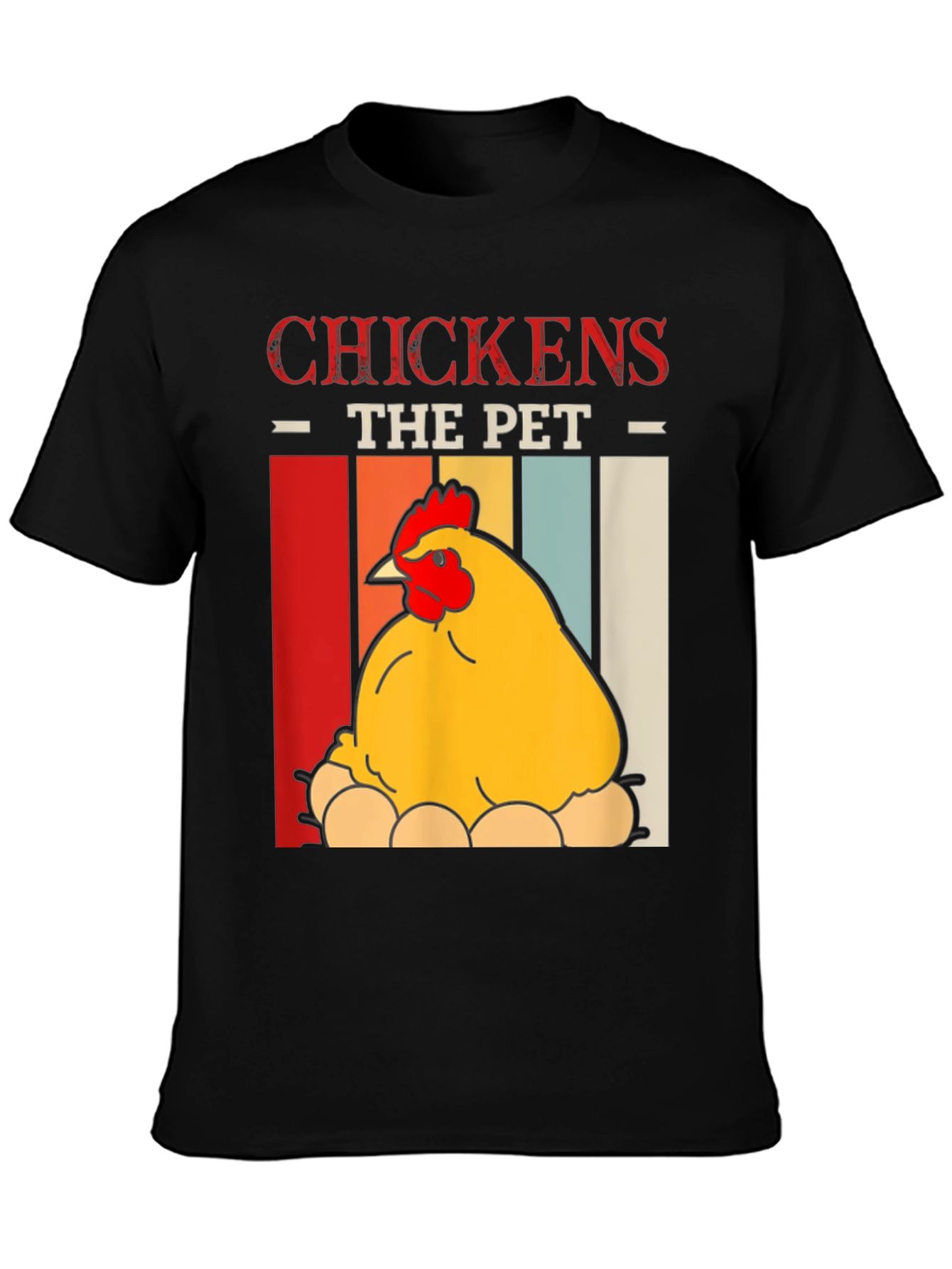 Chicken The Pet Graphic T-Shirt - Farm Animal Tee