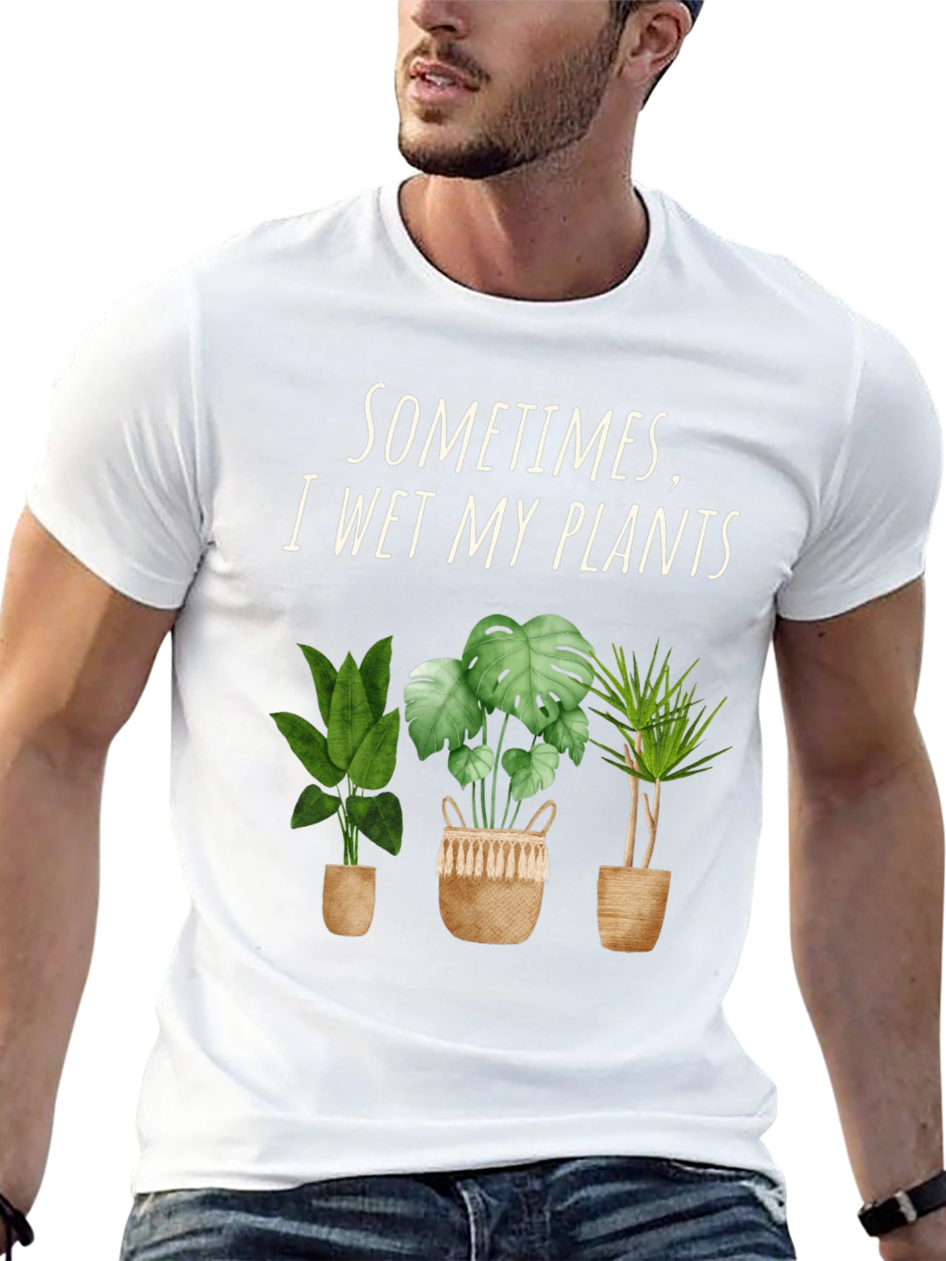 Funny Plant Lover T-Shirt - I Wet My Plants