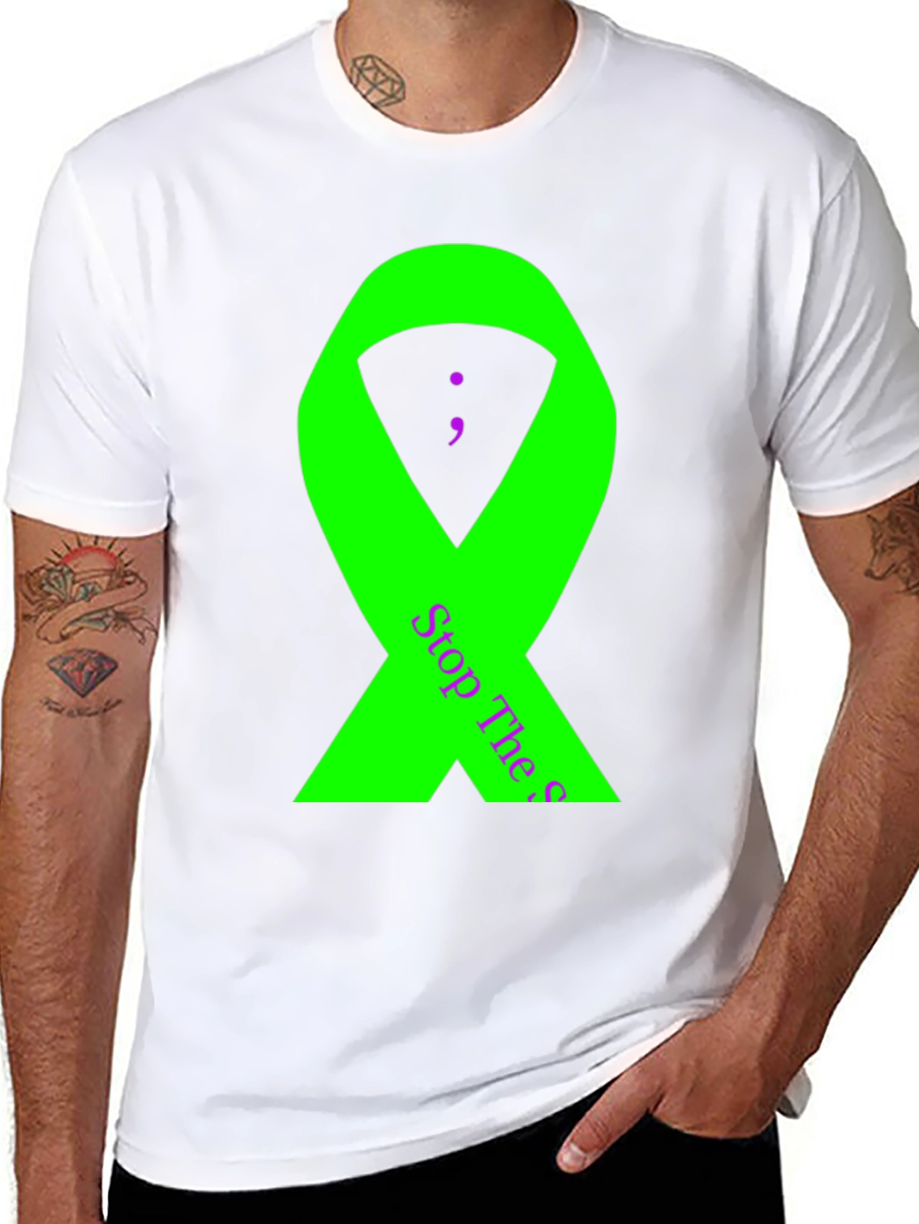 Stop The Stigma Awareness Ribbon T-Shirt