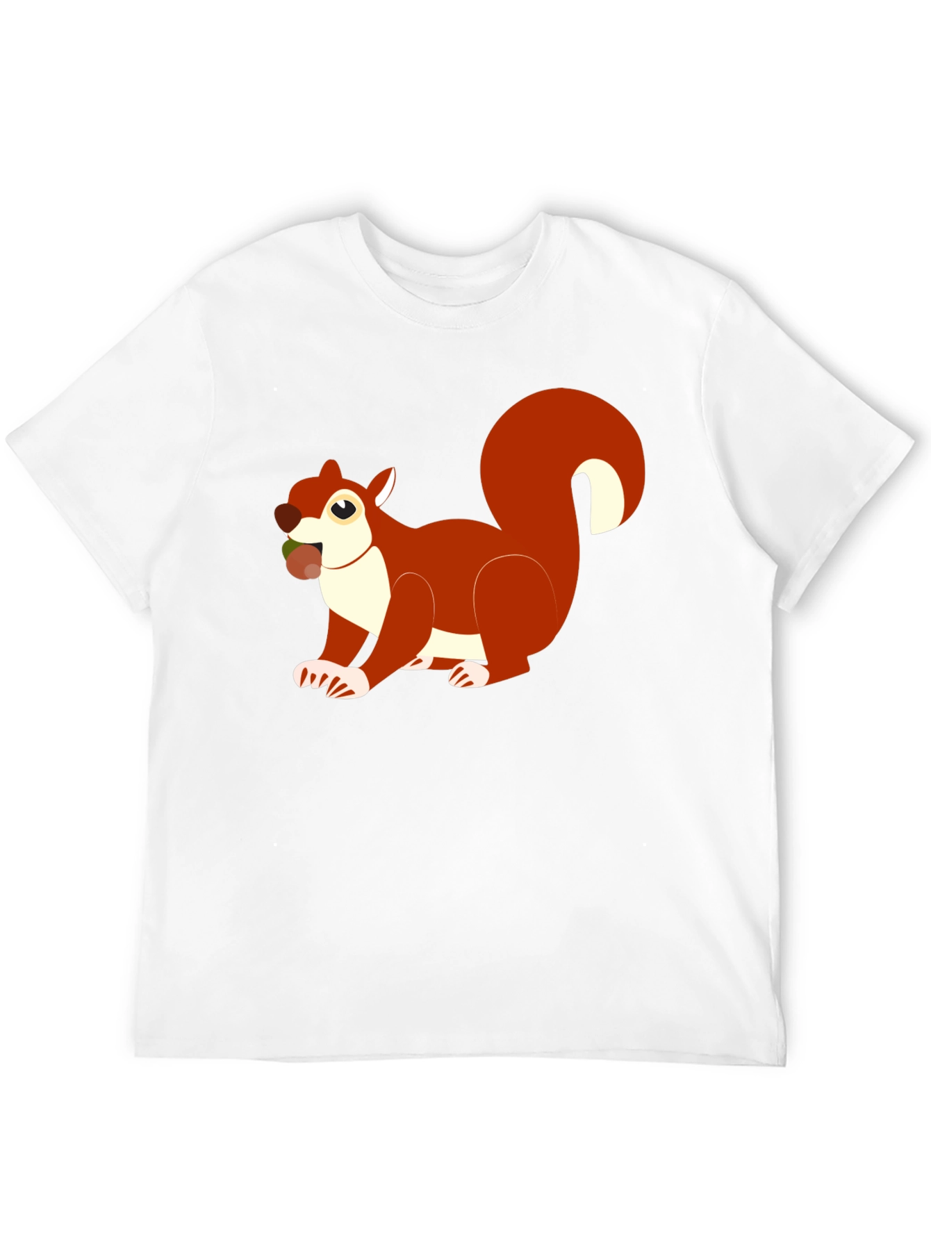Squirrel Graphic Black T-Shirt Casual Wear