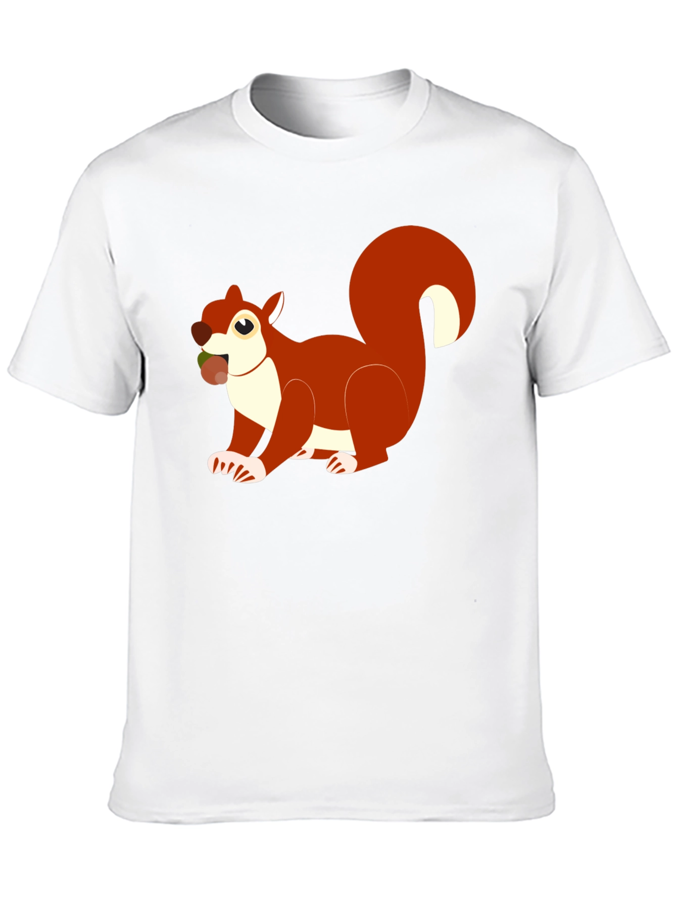 Squirrel Graphic Black T-Shirt Casual Wear