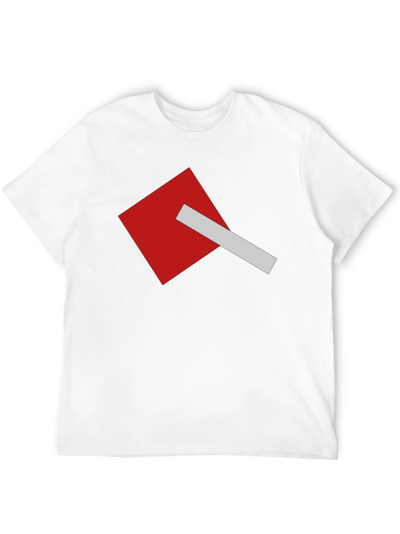 Geometric Square Graphic Tee - Modern Casual Style
