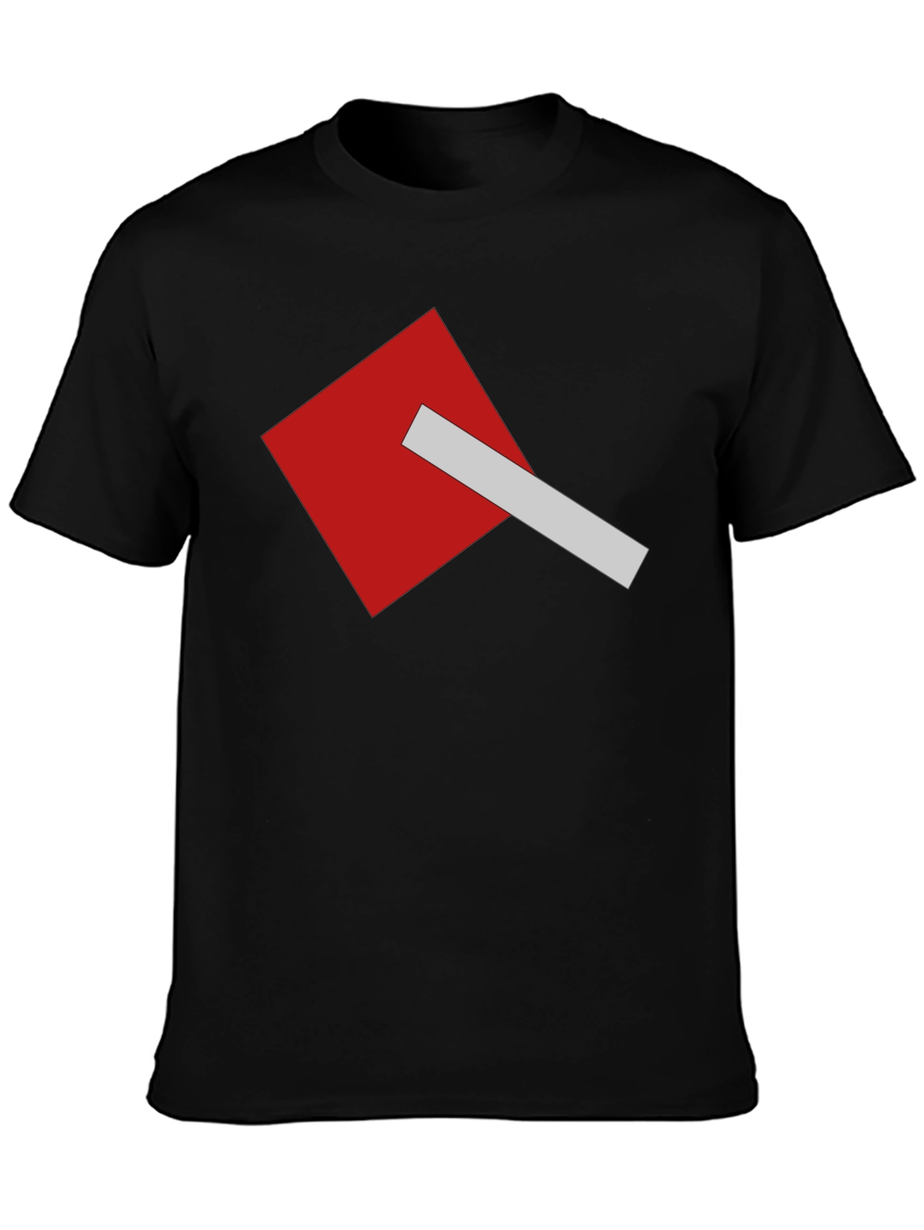 Geometric Square Graphic Tee - Modern Casual Style