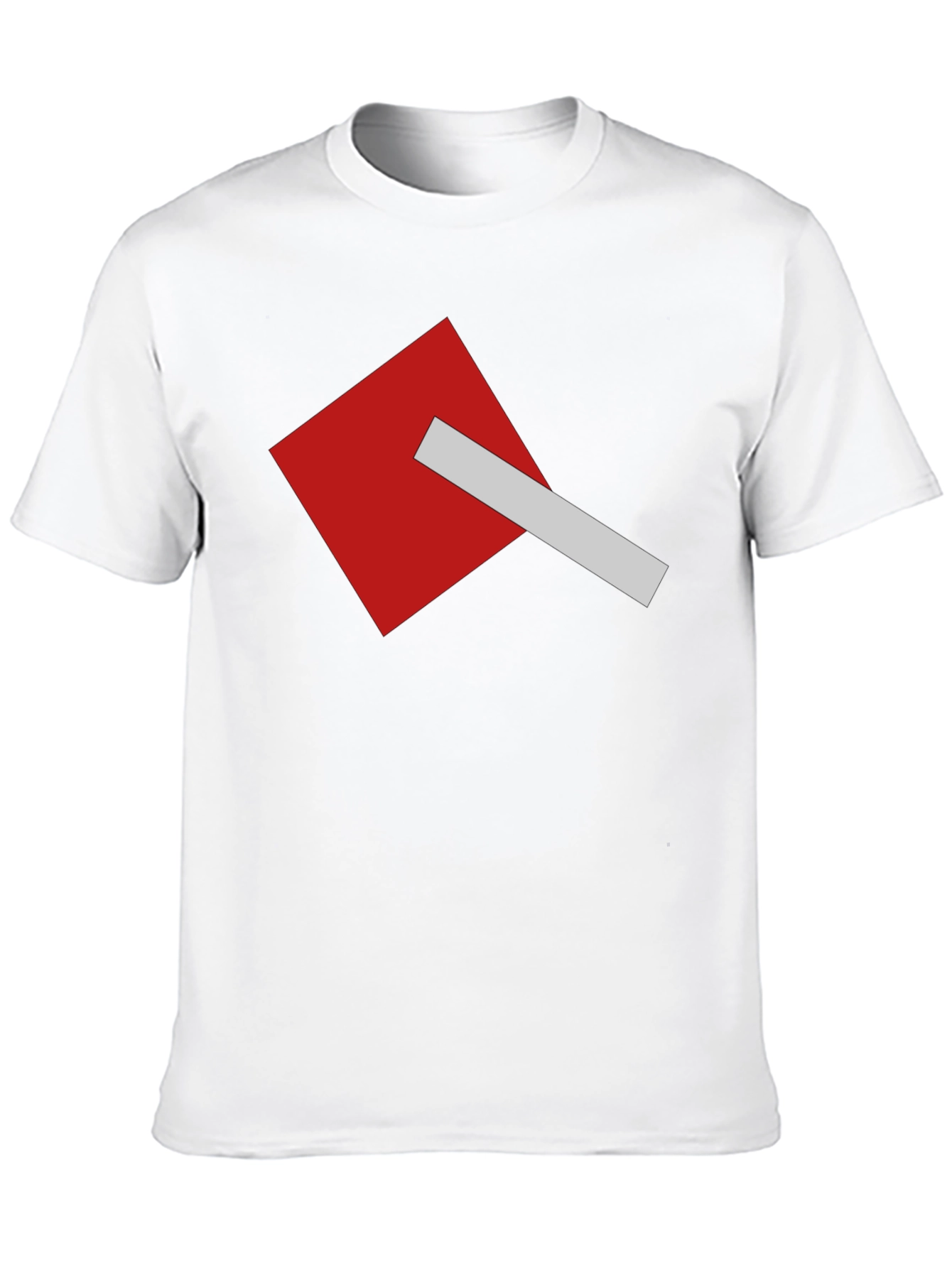 Geometric Square Graphic Tee - Modern Casual Style