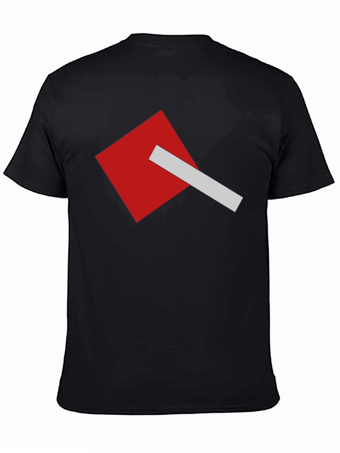 Geometric Square Graphic Tee - Modern Casual Style