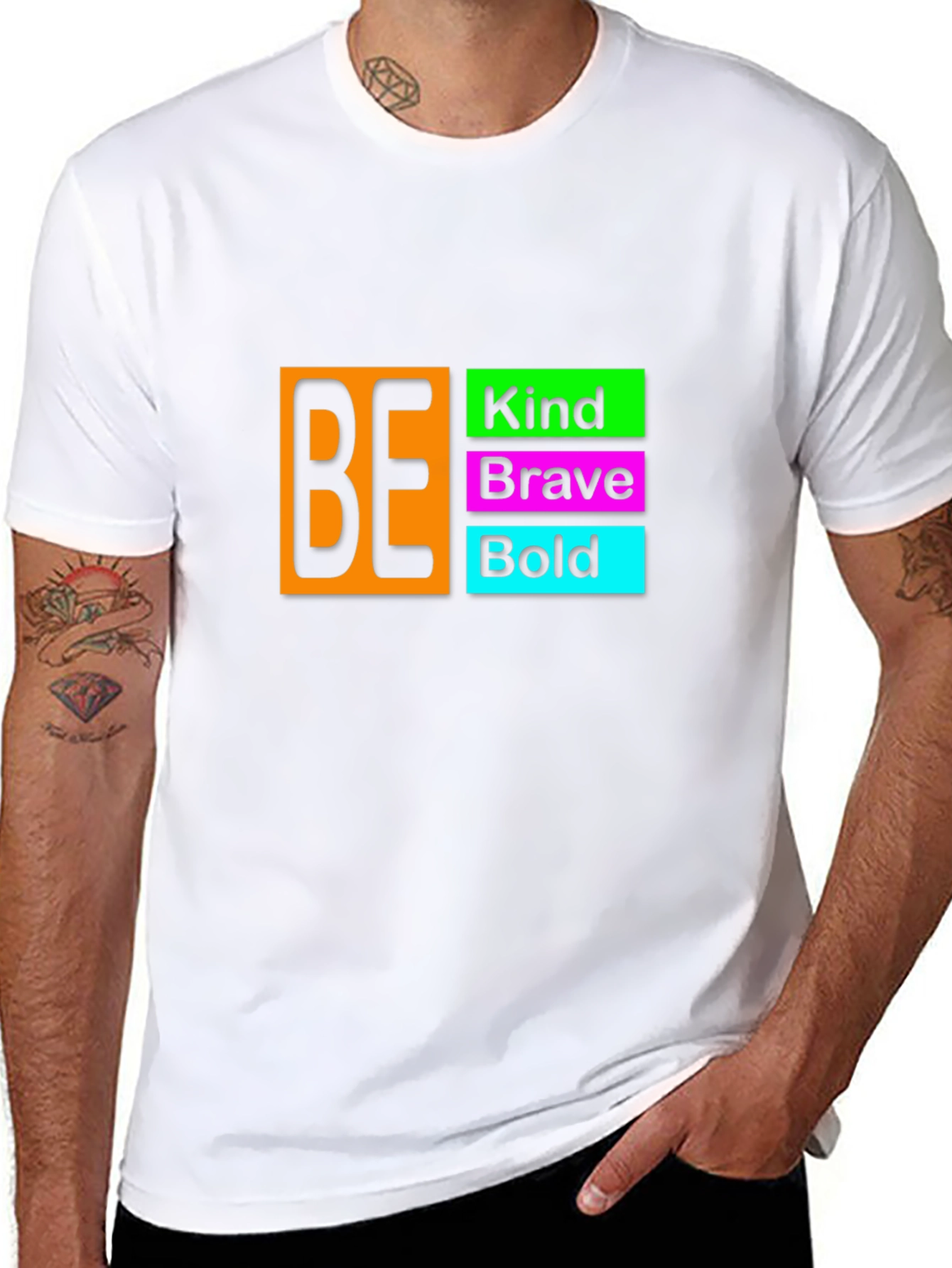 Be Kind Brave Bold Black T-Shirt
