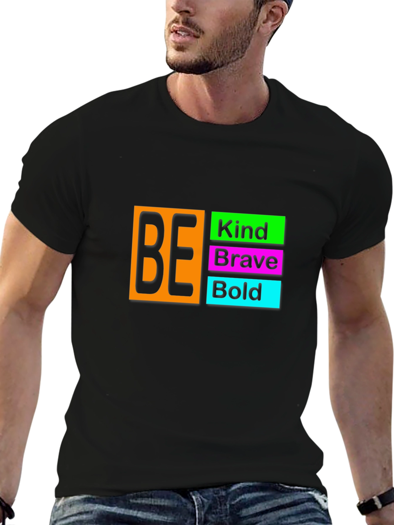 Be Kind Brave Bold Black T-Shirt