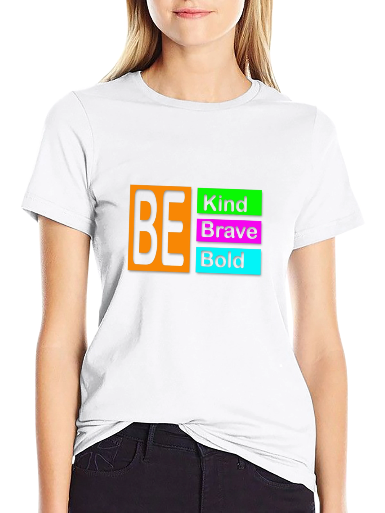 Be Kind Brave Bold Black T-Shirt
