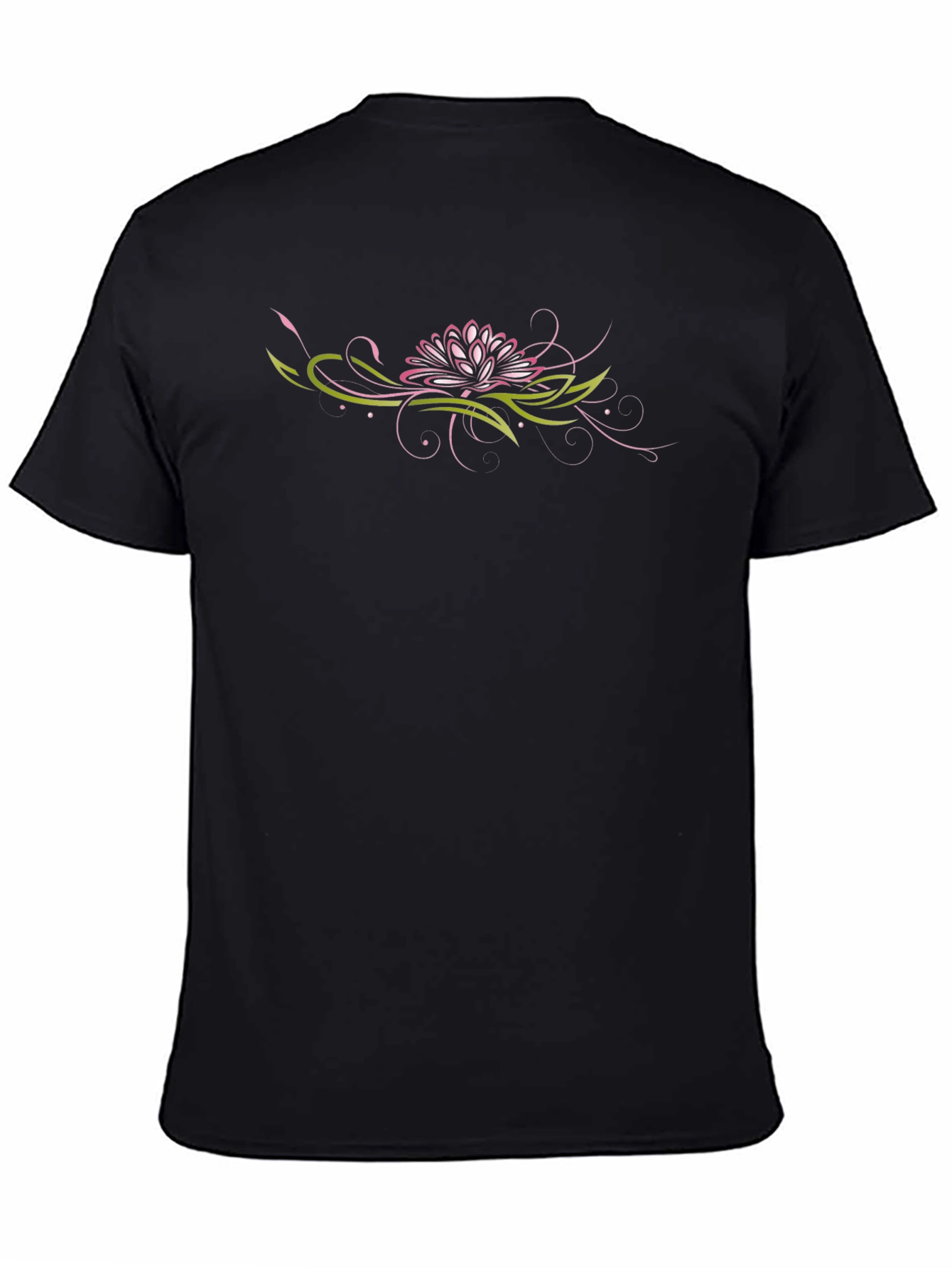 Lotus Blossom Graphic Tee - Black T-Shirt