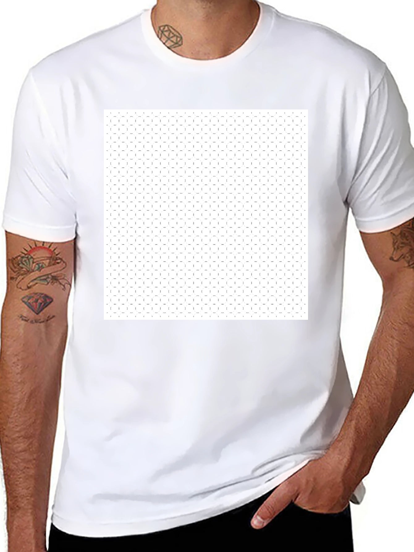 Black Crew Neck T-Shirt with Graphic